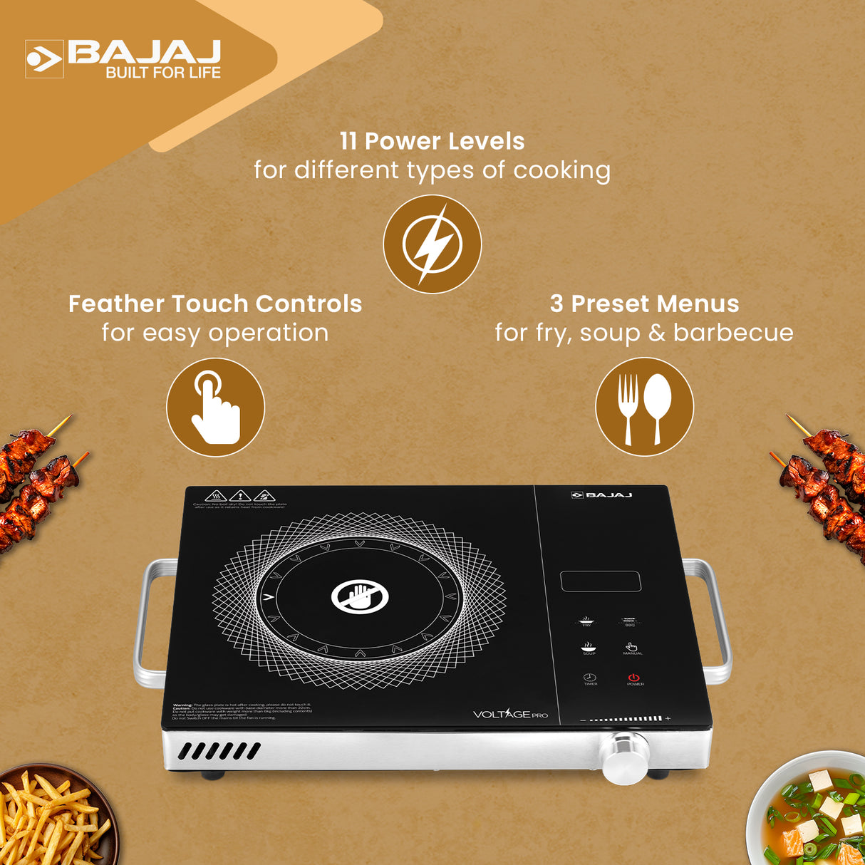 Bajaj IRX 220F 2200W Infrared Cooktop