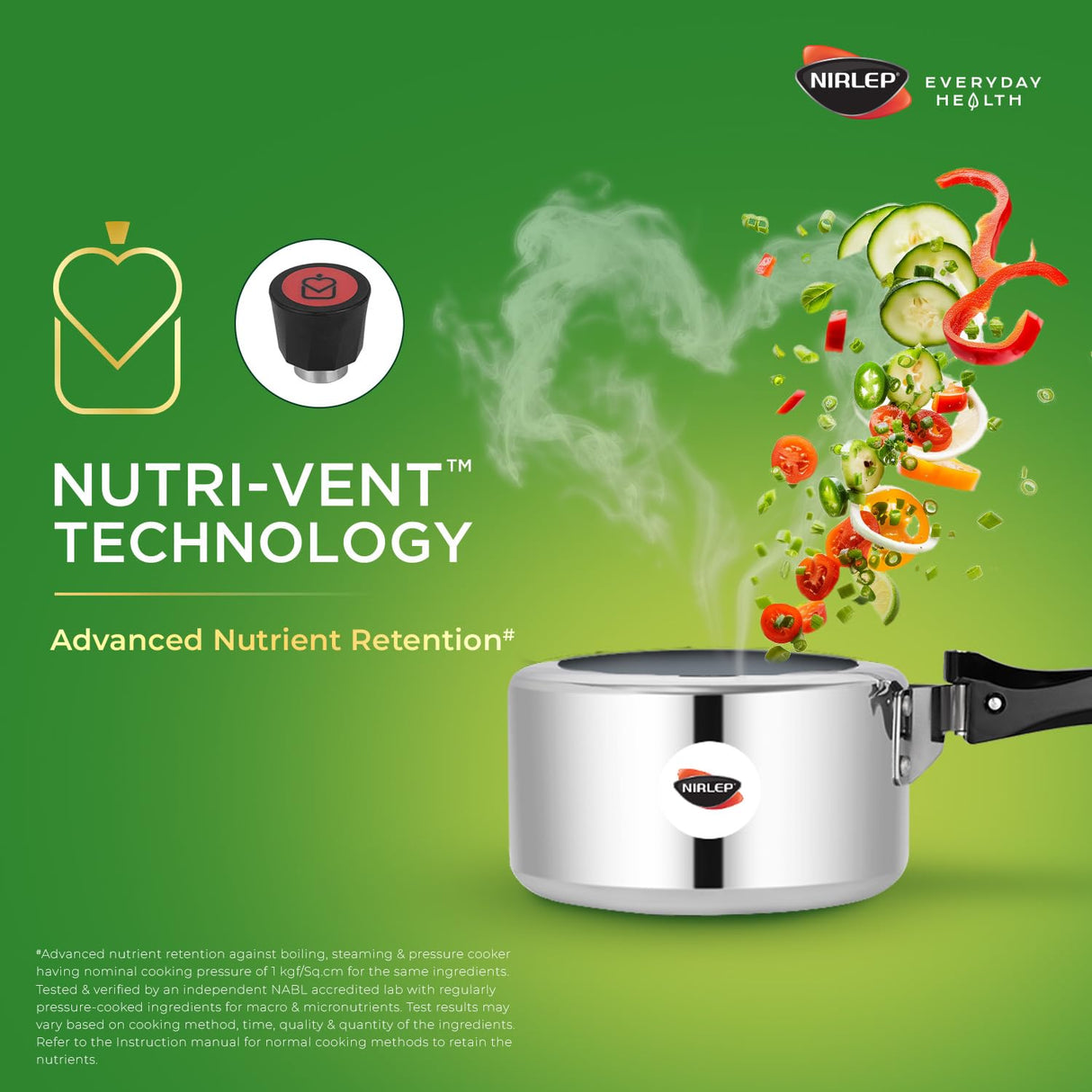 Nutrihealth Inner Lid Aluminium Pressure Cooker