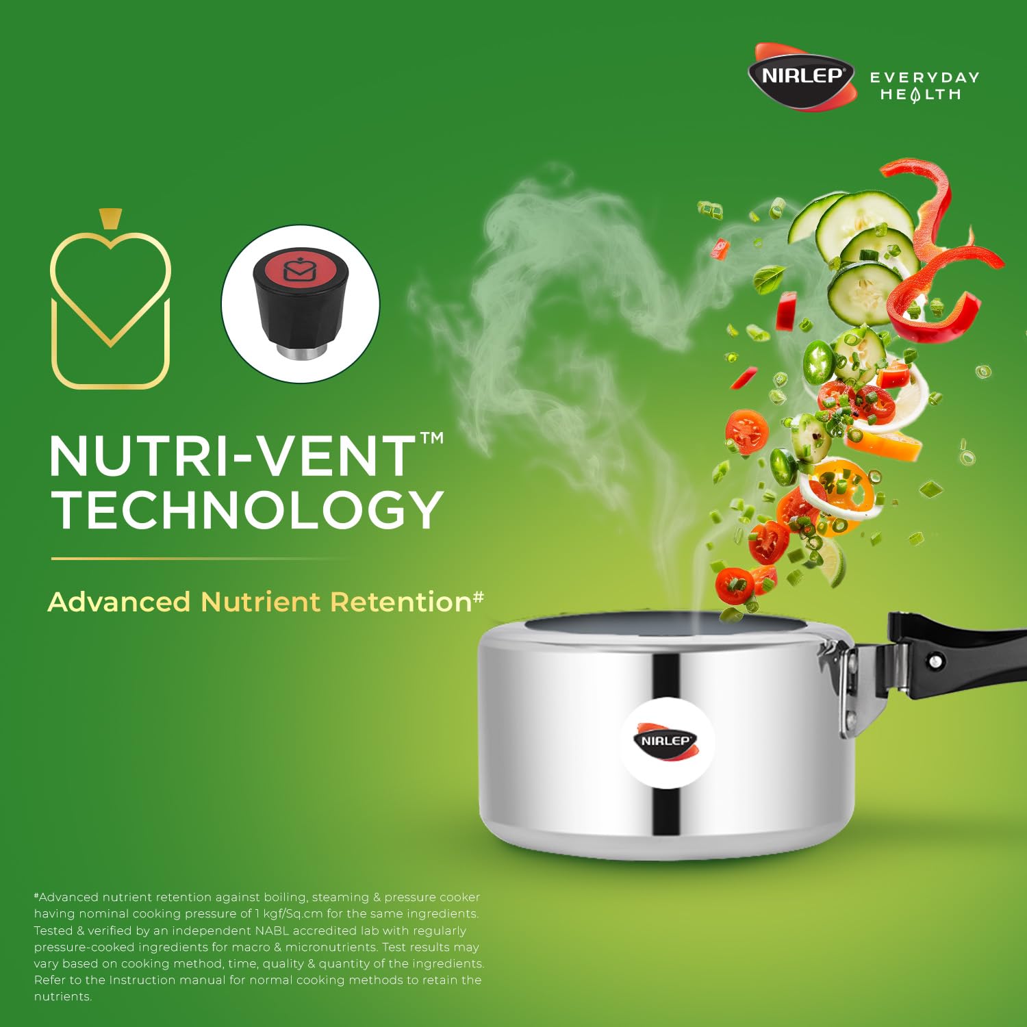 Nutrihealth Inner Lid Aluminium Pressure Cooker