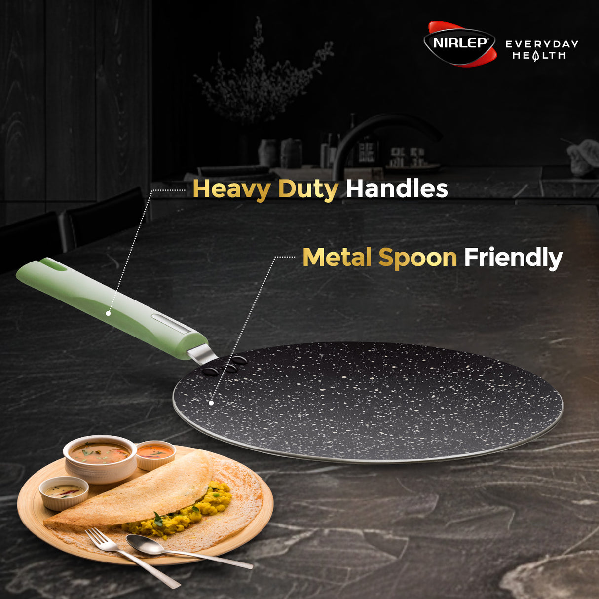 Nutrihealth Pro Non Stick Aluminium Flat Tawa