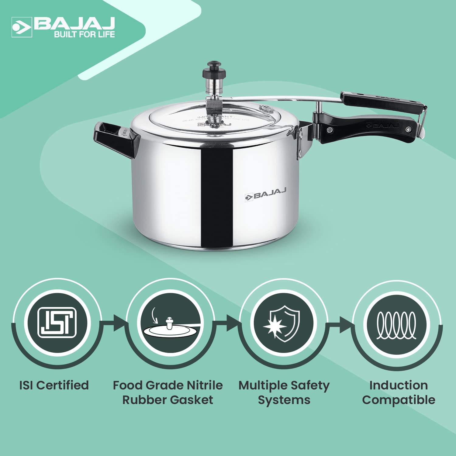 Inner Lid Aluminium Induction Pressure Cooker
