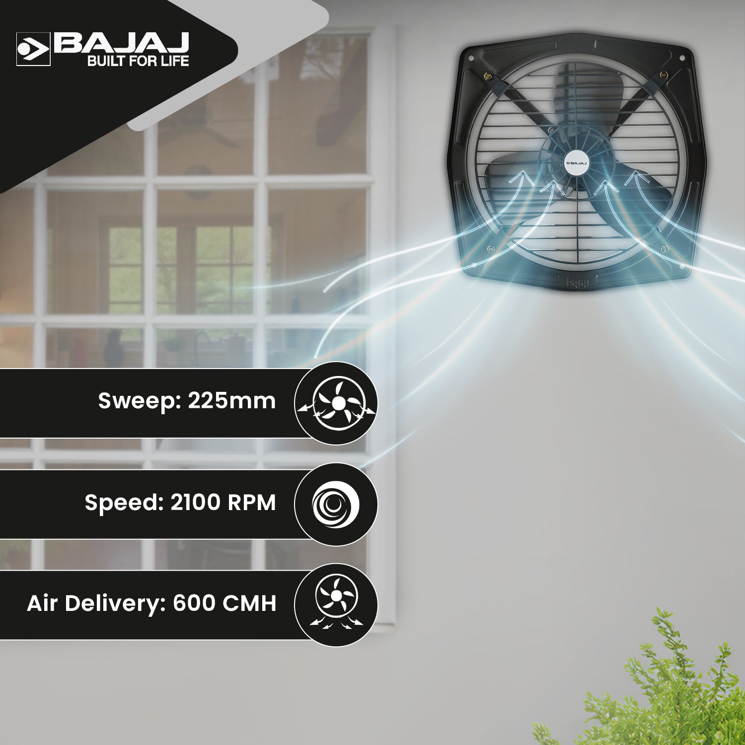 Bahar 225 mm Domestic Exhaust Fan