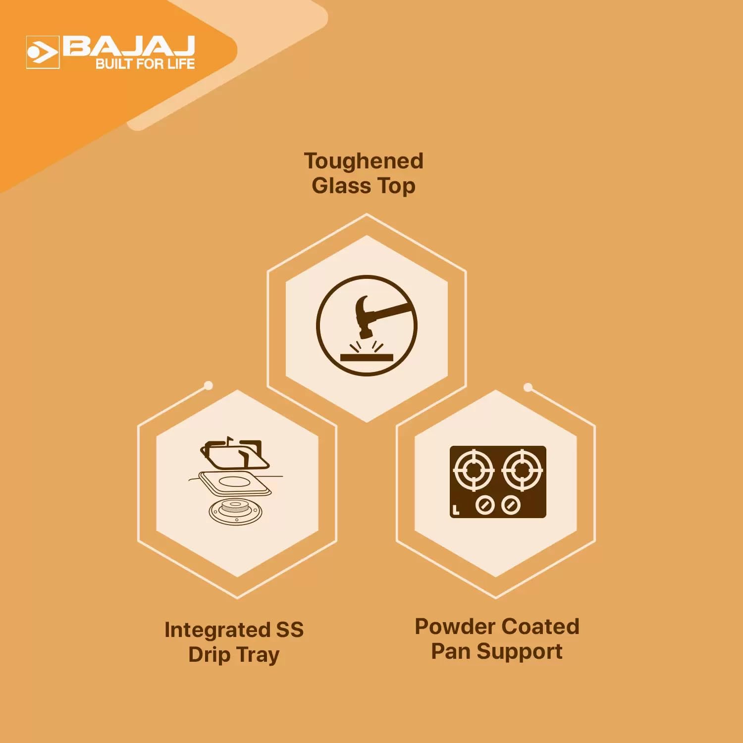 Bajaj UCX 2B Glass Gas Stove