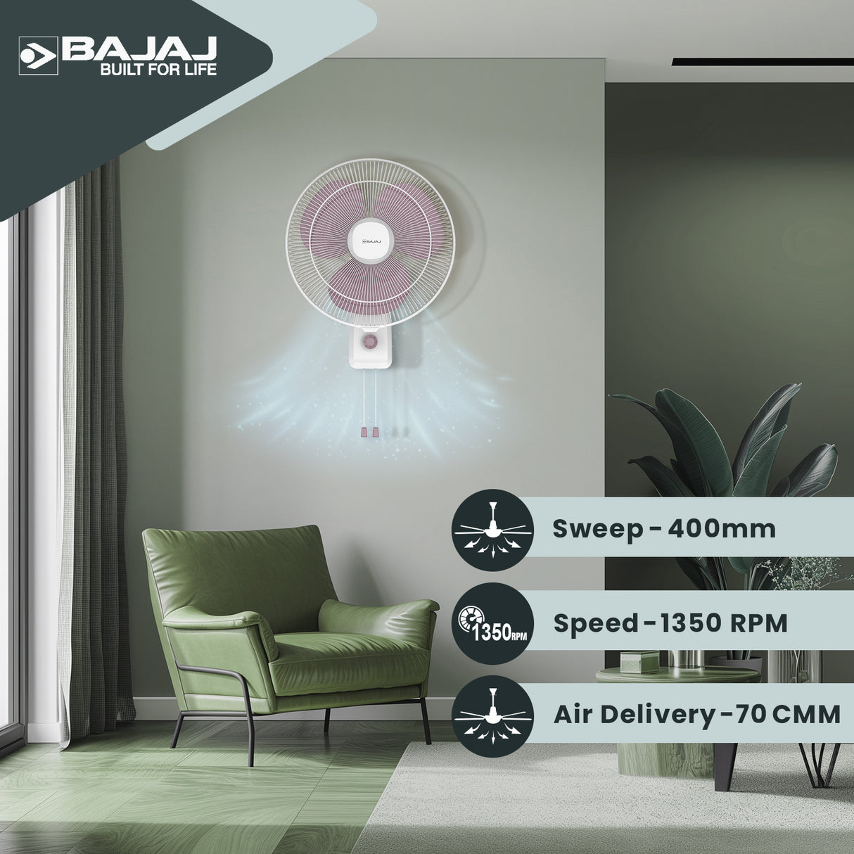 Robusto 400mm Wall Fan