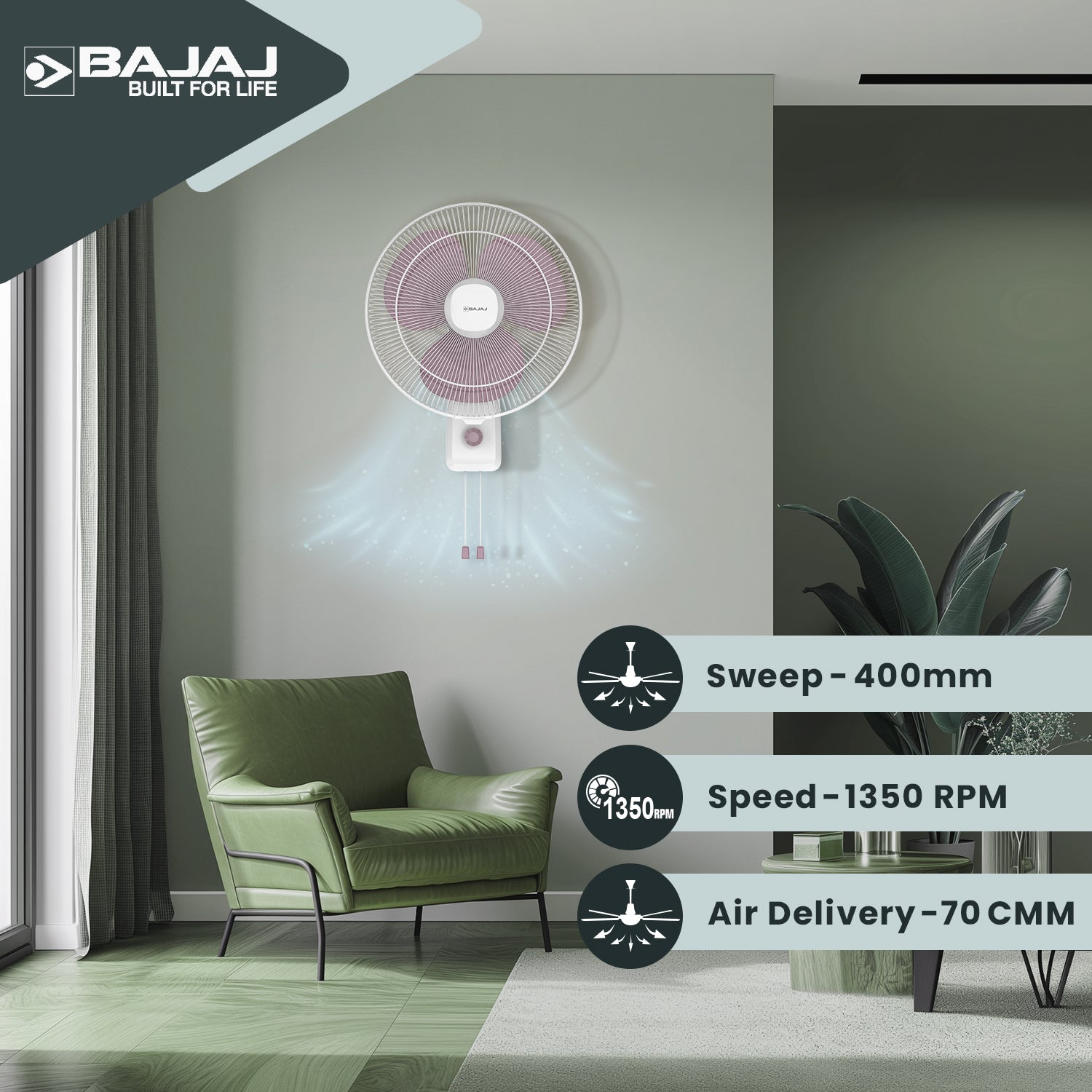 Robusto 400mm Wall Fan