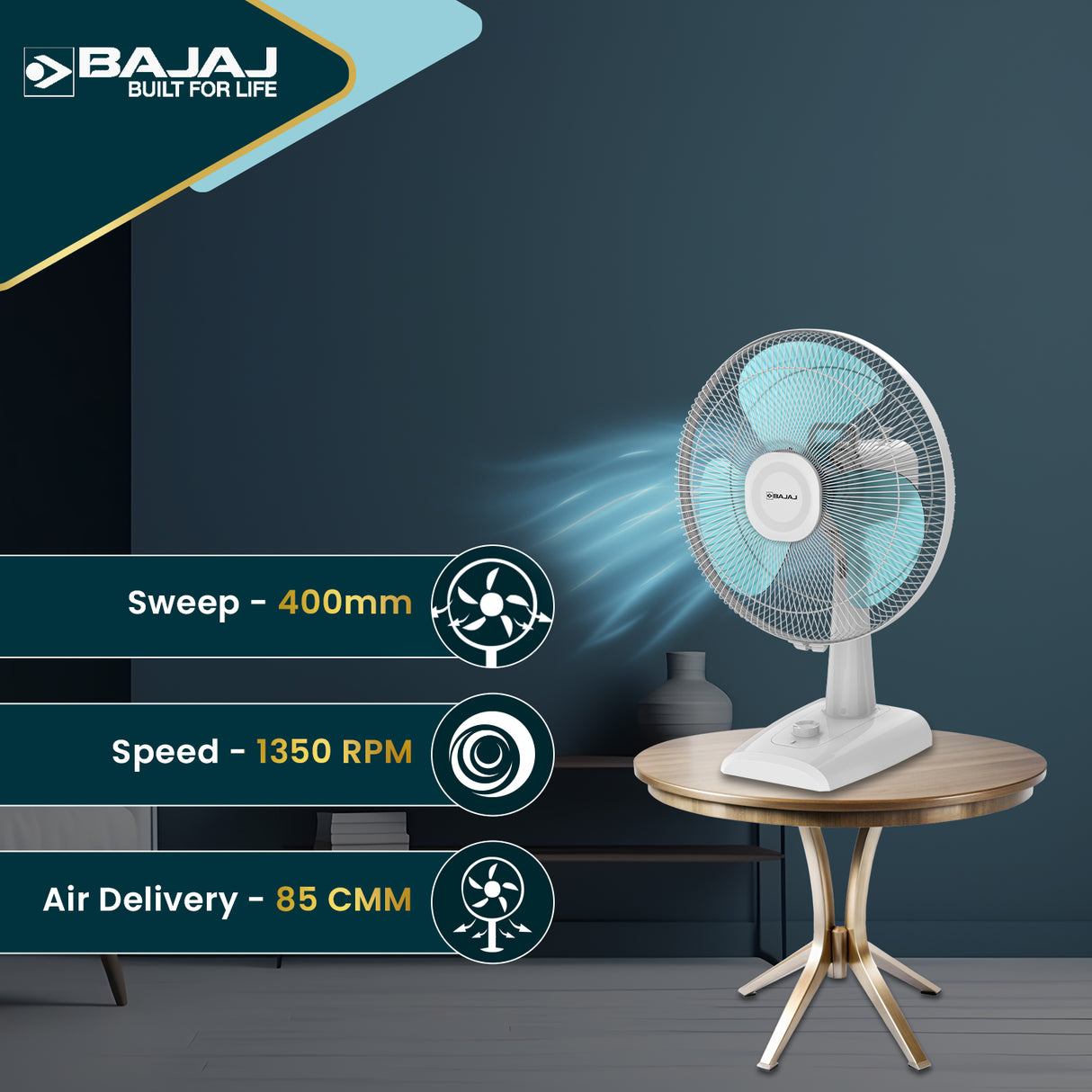 Fuzion 400mm Table Fan