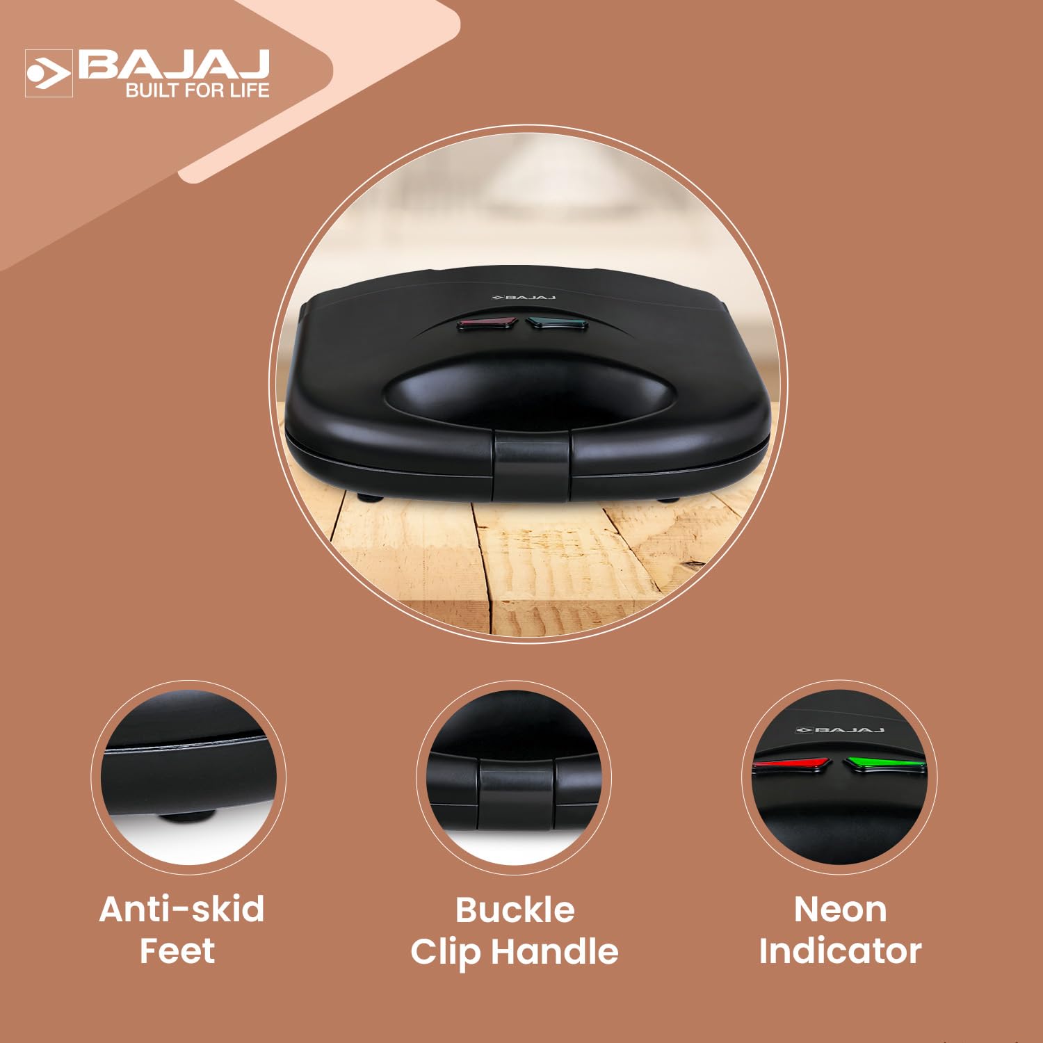 Bajaj SWX 3 Deluxe Sandwich Toaster