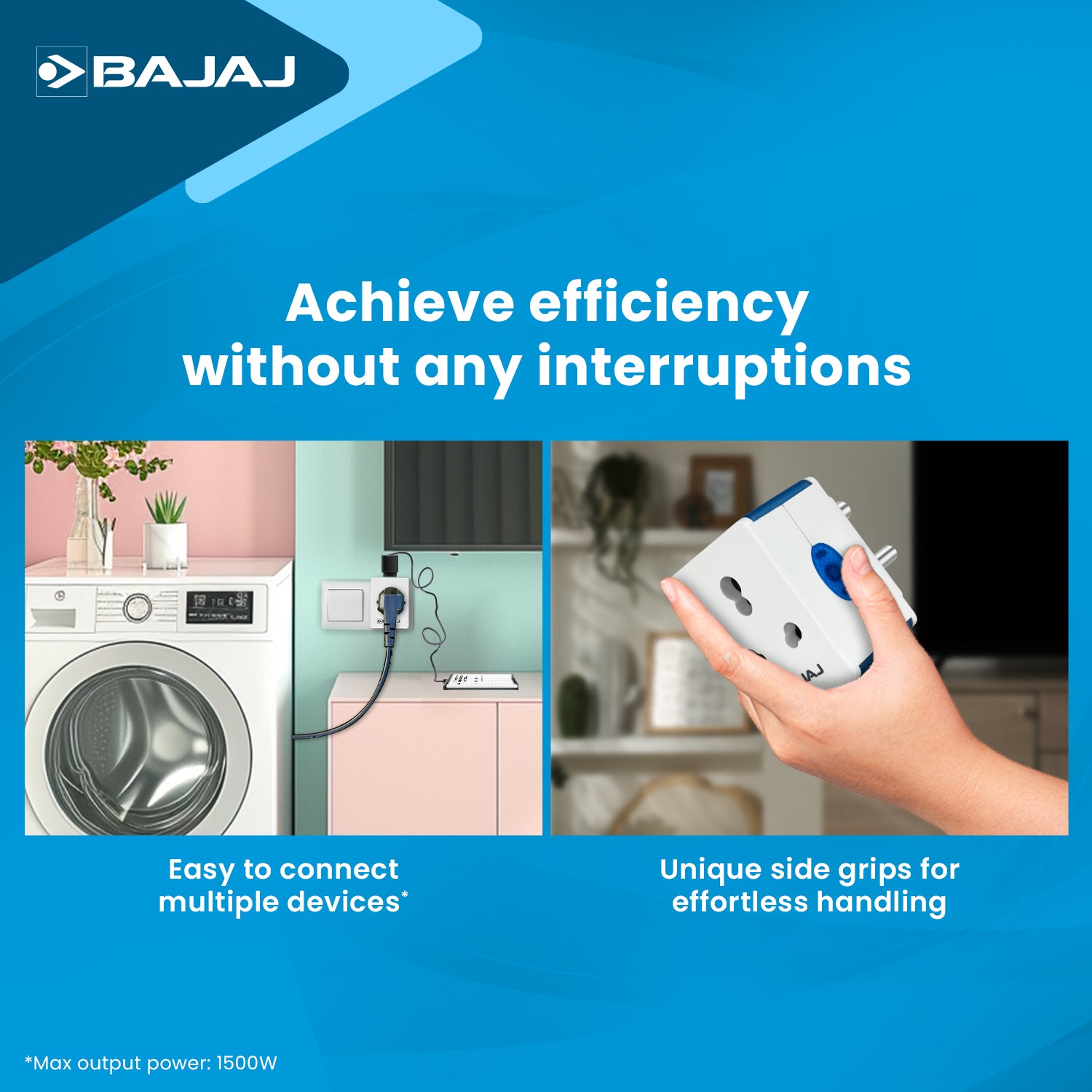 BAJAJ TURBO XL 16A 3 WAY MULTIPLUG