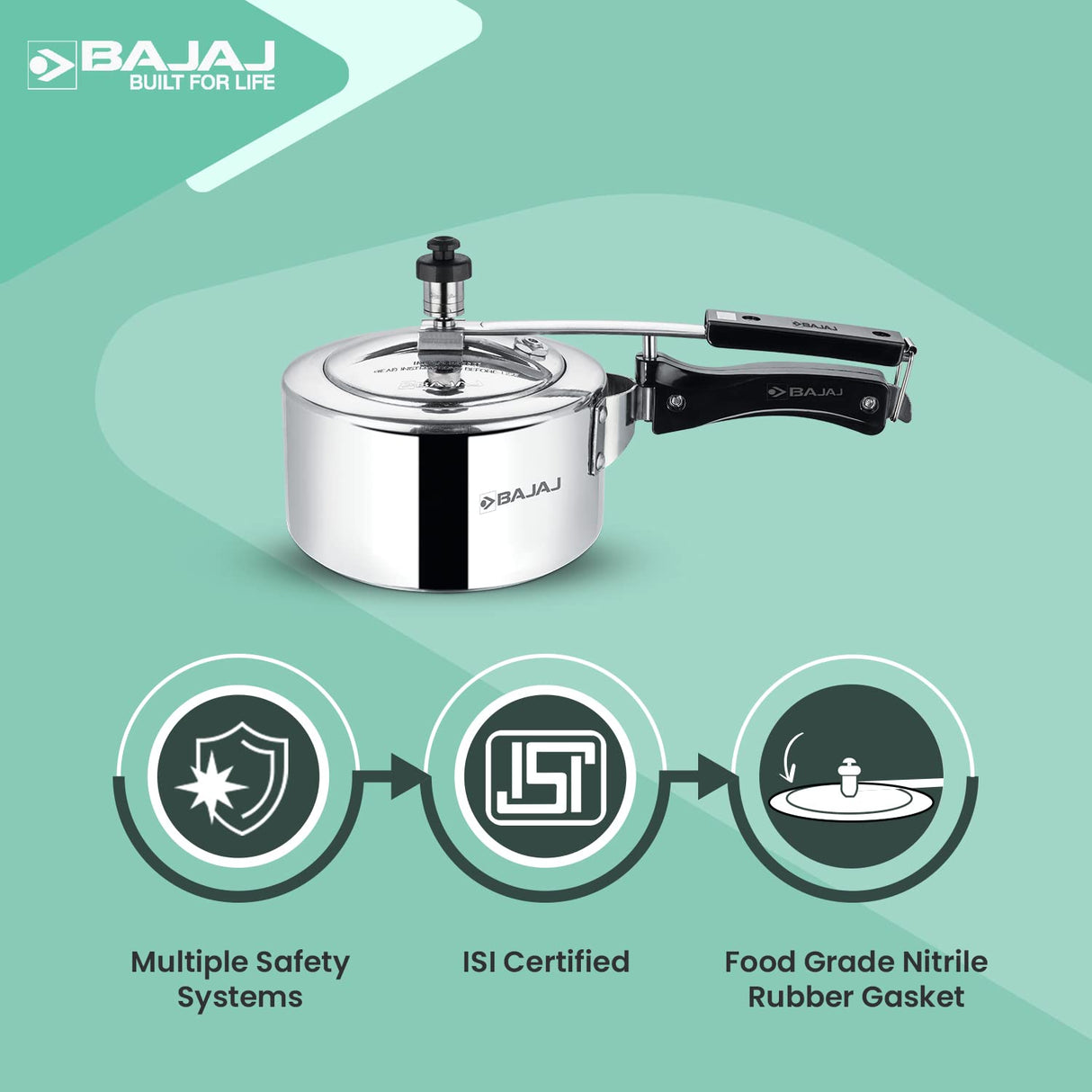 Inner Lid Aluminium Pressure Cooker