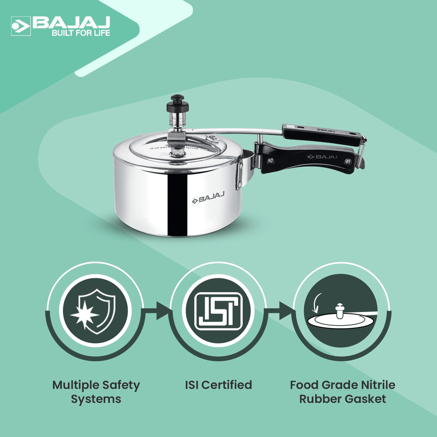 Inner Lid Aluminium Pressure Cooker