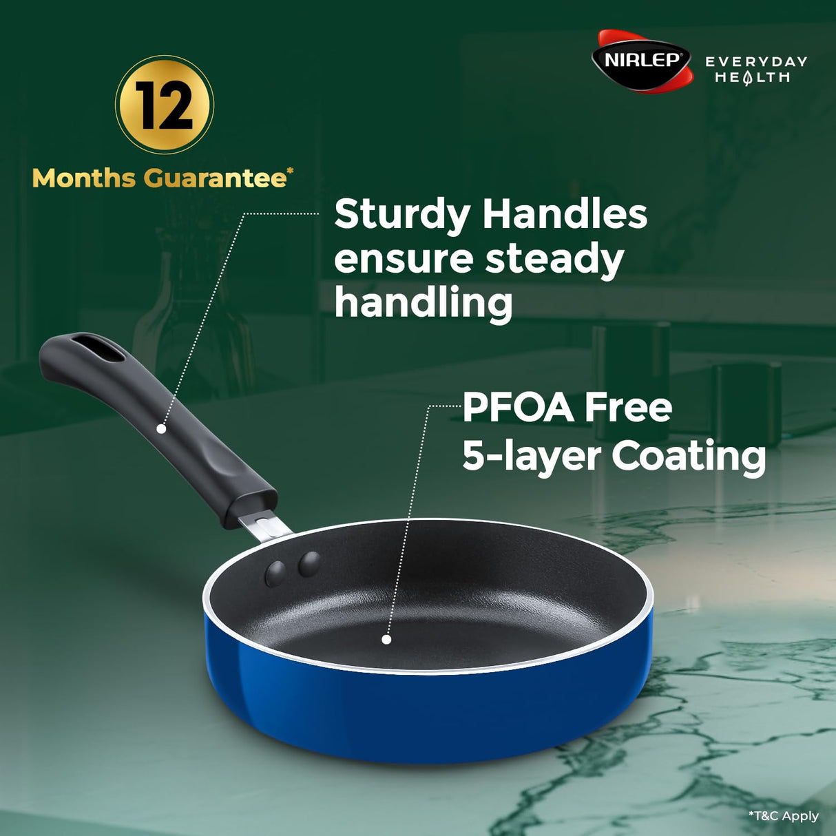 NutriHealth Non Stick Aluminium 2 Minute Fry Pan Set