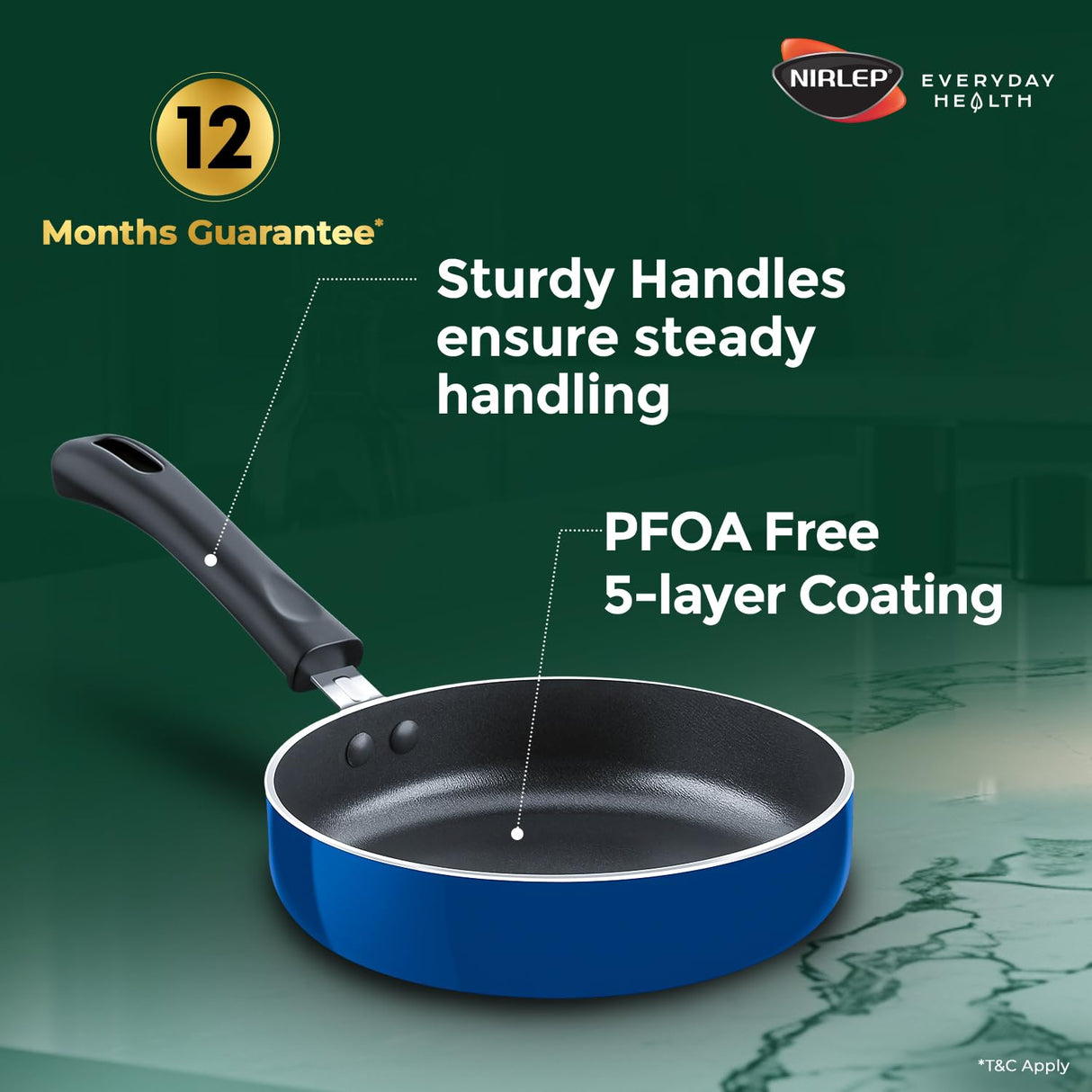 NutriHealth Non Stick Aluminium 2 Minute Fry Pan