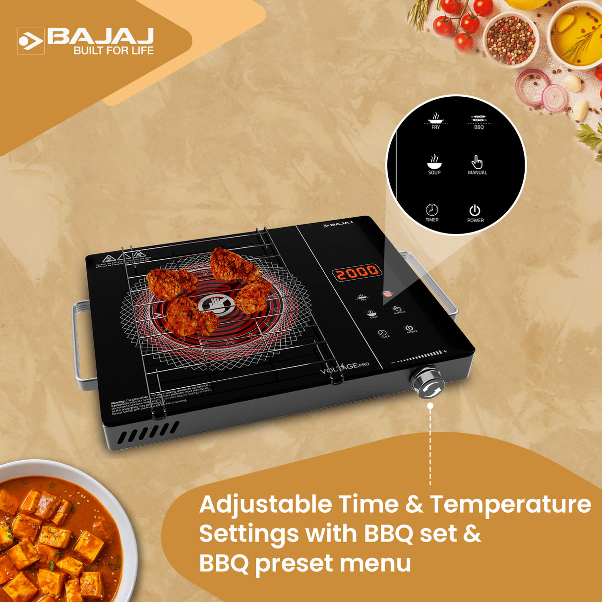 Bajaj IRX 220F 2200W Infrared Cooktop