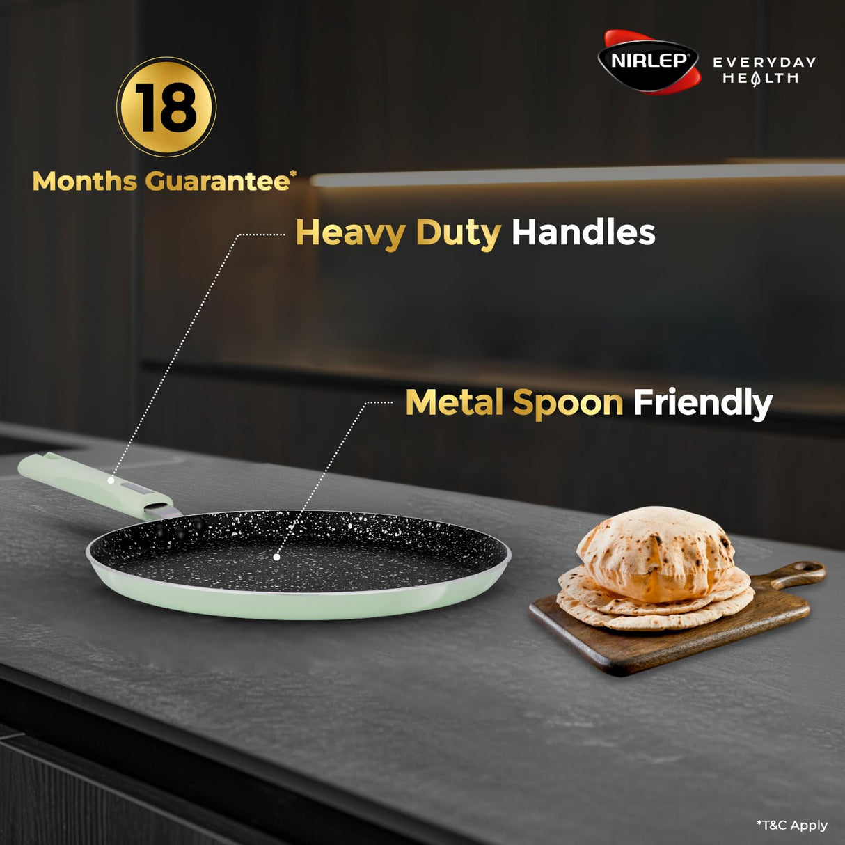 Nutrihealth Pro Non Stick Aluminium Flat Griddle