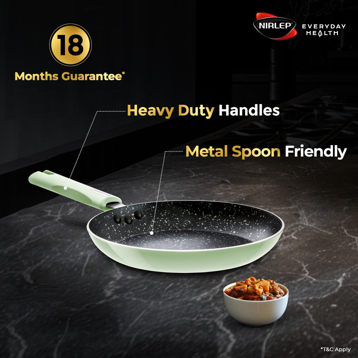 Nutrihealth Pro Non Stick Aluminium InductionTapered Fry Pan