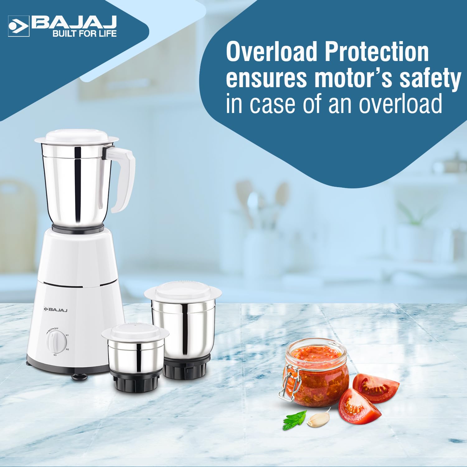 Bajaj GX 1 500W Mixer Grinder