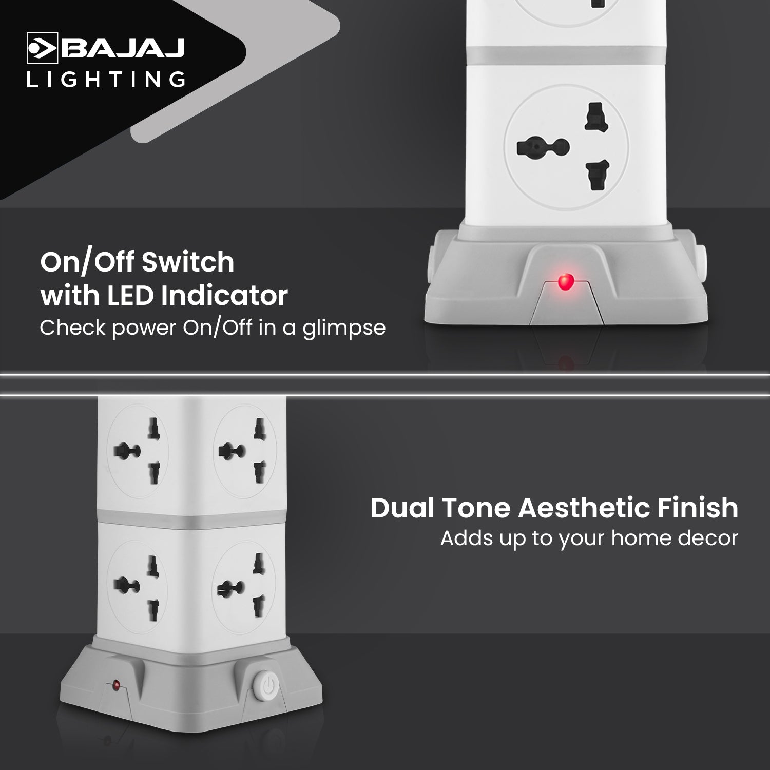 HERCULO TOWER 8 WAY WITH 2 USB PORT