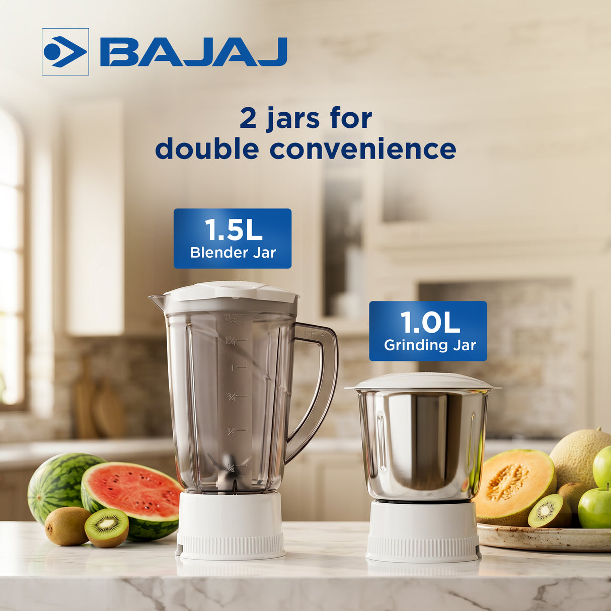 Bajaj JX4 Neo 450W Juicer Mixer Grinder