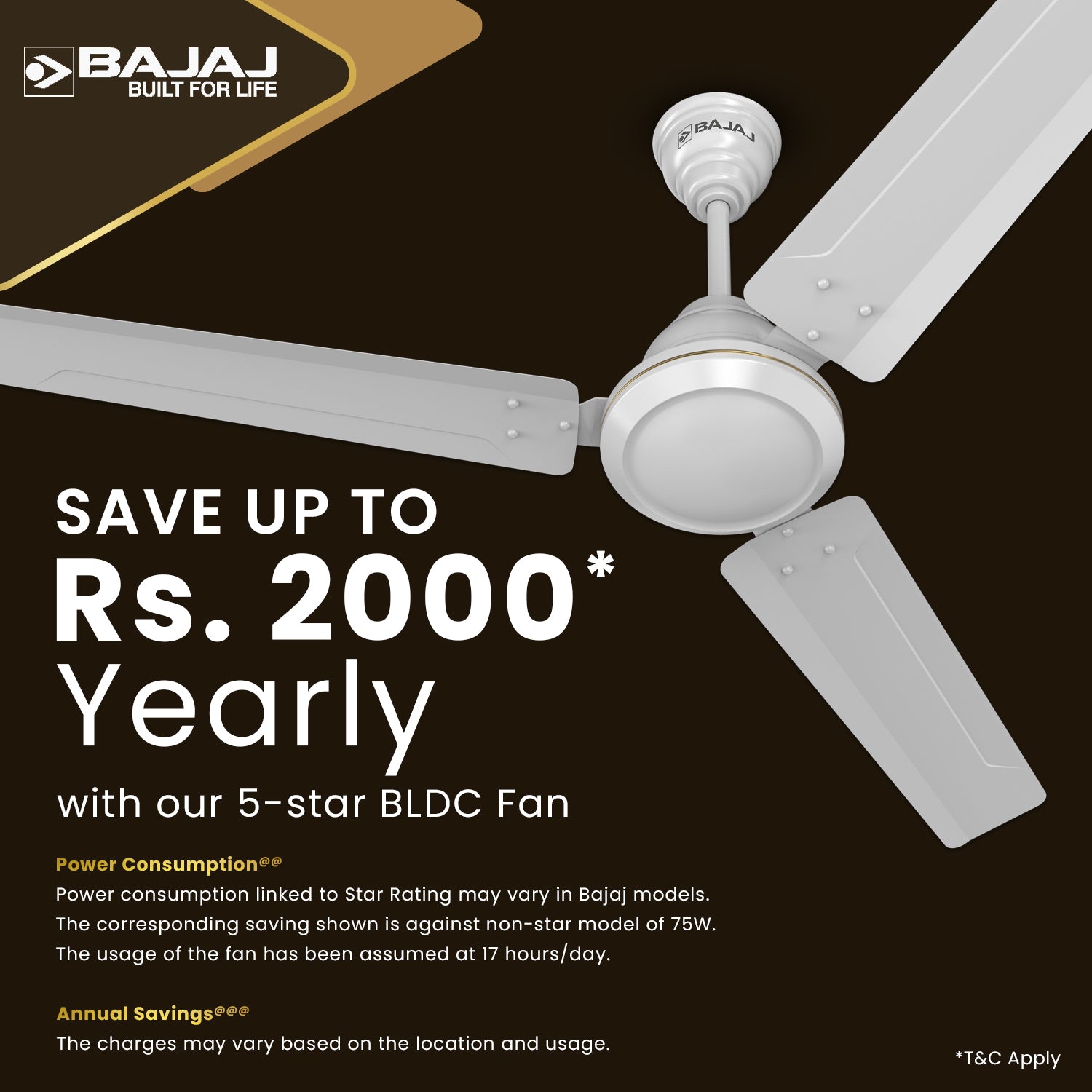Crest Turbo BLDC 1200mm Ceiling Fan