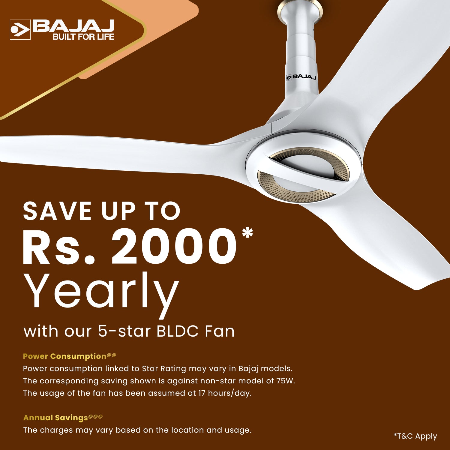 Arioso Luxe 1200mm Ceiling Fan