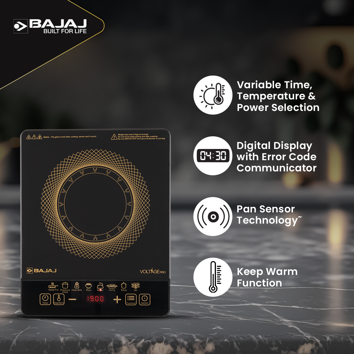 Bajaj ICX 190FS 1900W Induction Stove