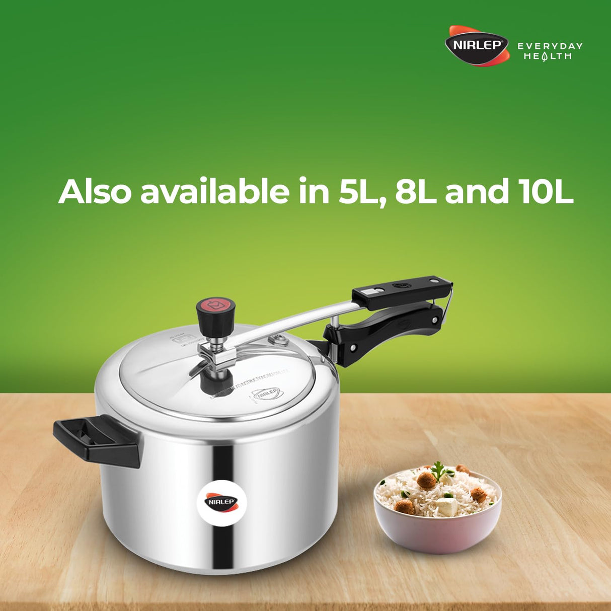 Nutrihealth Inner Lid Aluminium Pressure Cooker