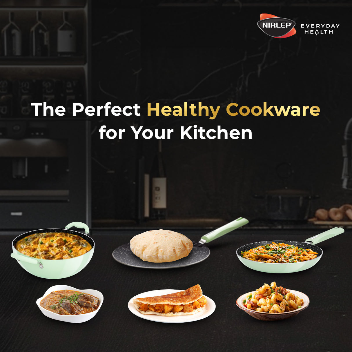 Nutrihealth Pro Non Stick Aluminium Induction Deep Kadhai