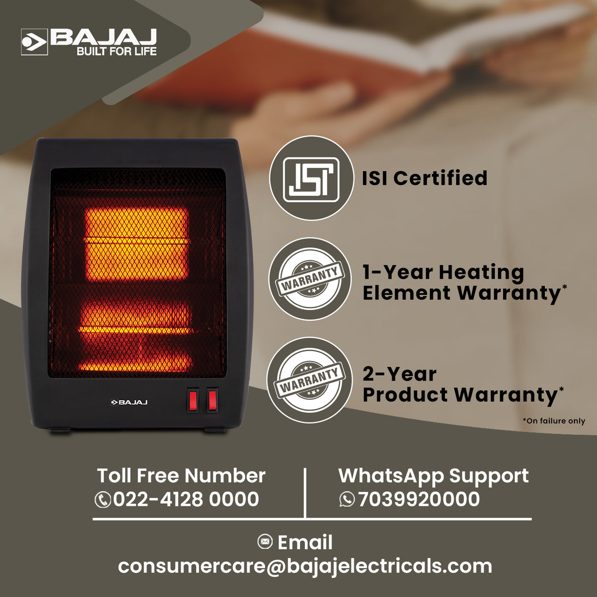 Bajaj RH2C Carbon Room Heater