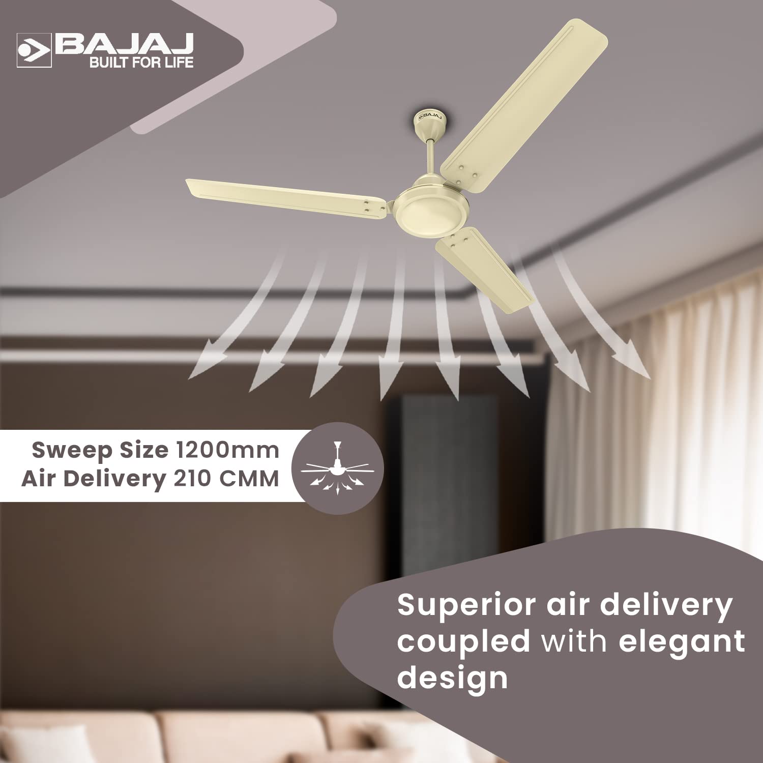 Durato 12S1 1200mm Ceiling Fan