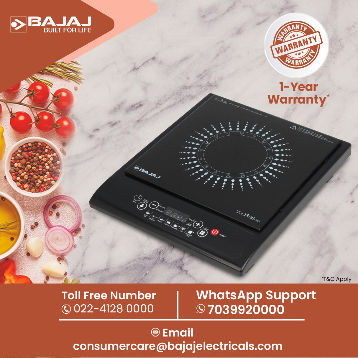 Bajaj Splendid 120TS 1200W Induction Stove