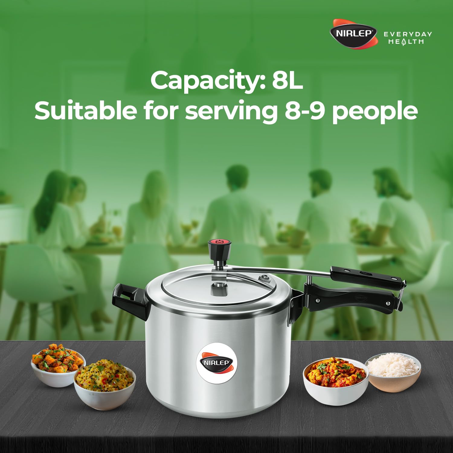 Nutrihealth Inner Lid Aluminium Pressure Cooker