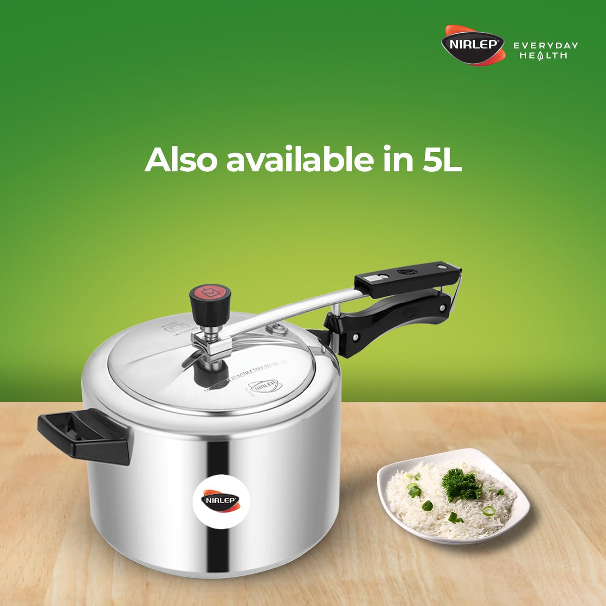 Nutrihealth Inner Lid Aluminium Induction Pressure Cooker