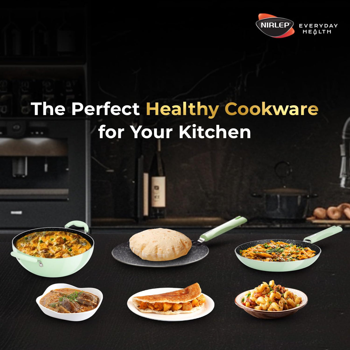 Nutrihealth Pro Non Stick Aluminium Kadhai