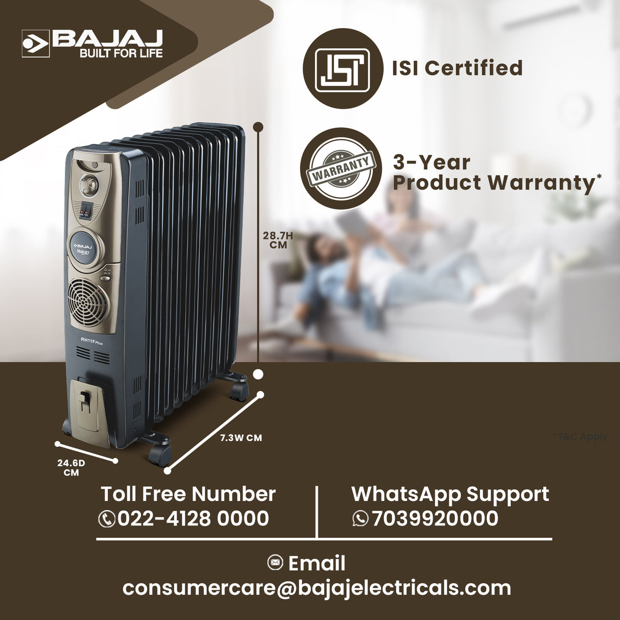 Bajaj Majesty RH Plus OFR Room Heater