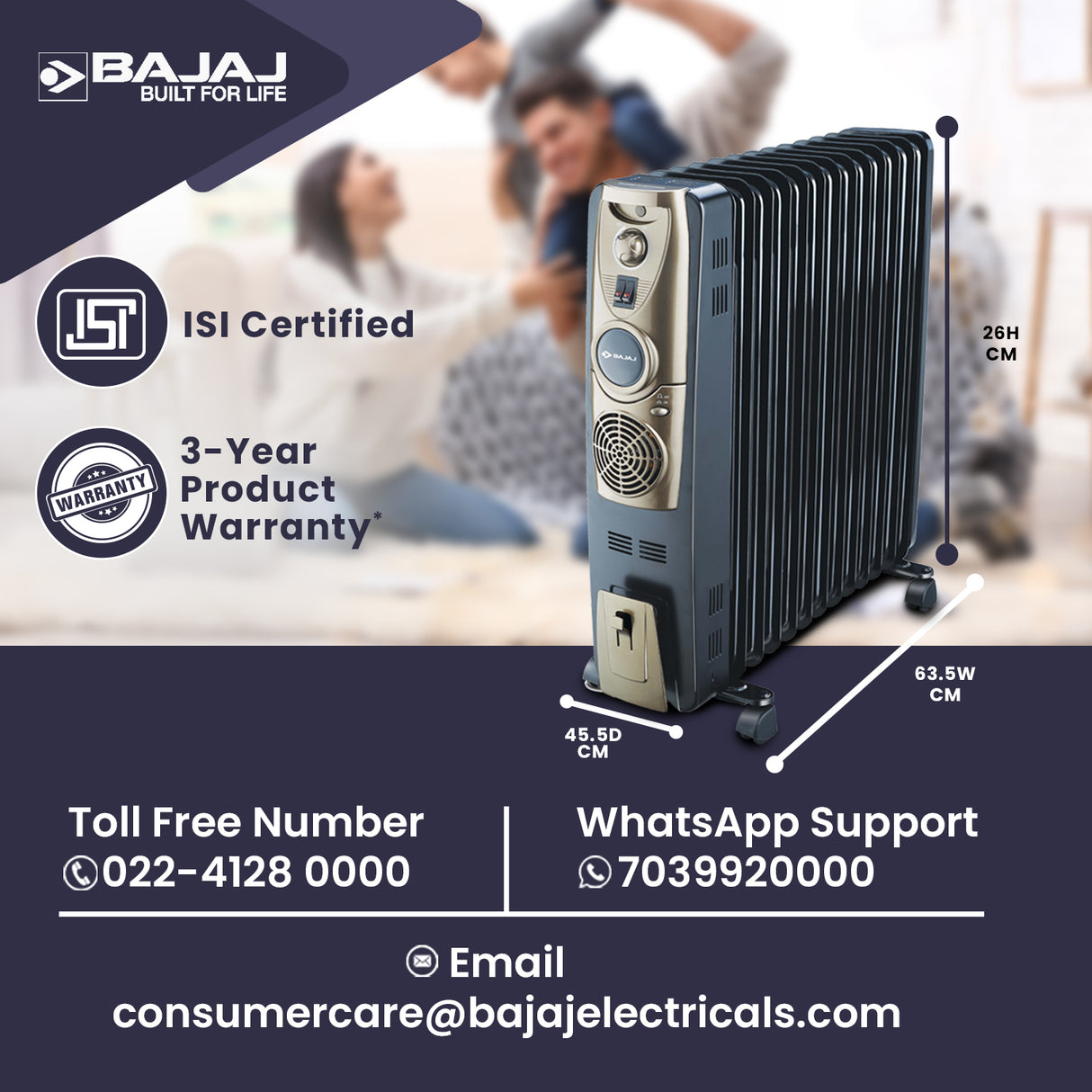 Bajaj Majesty RH Plus OFR Room Heater