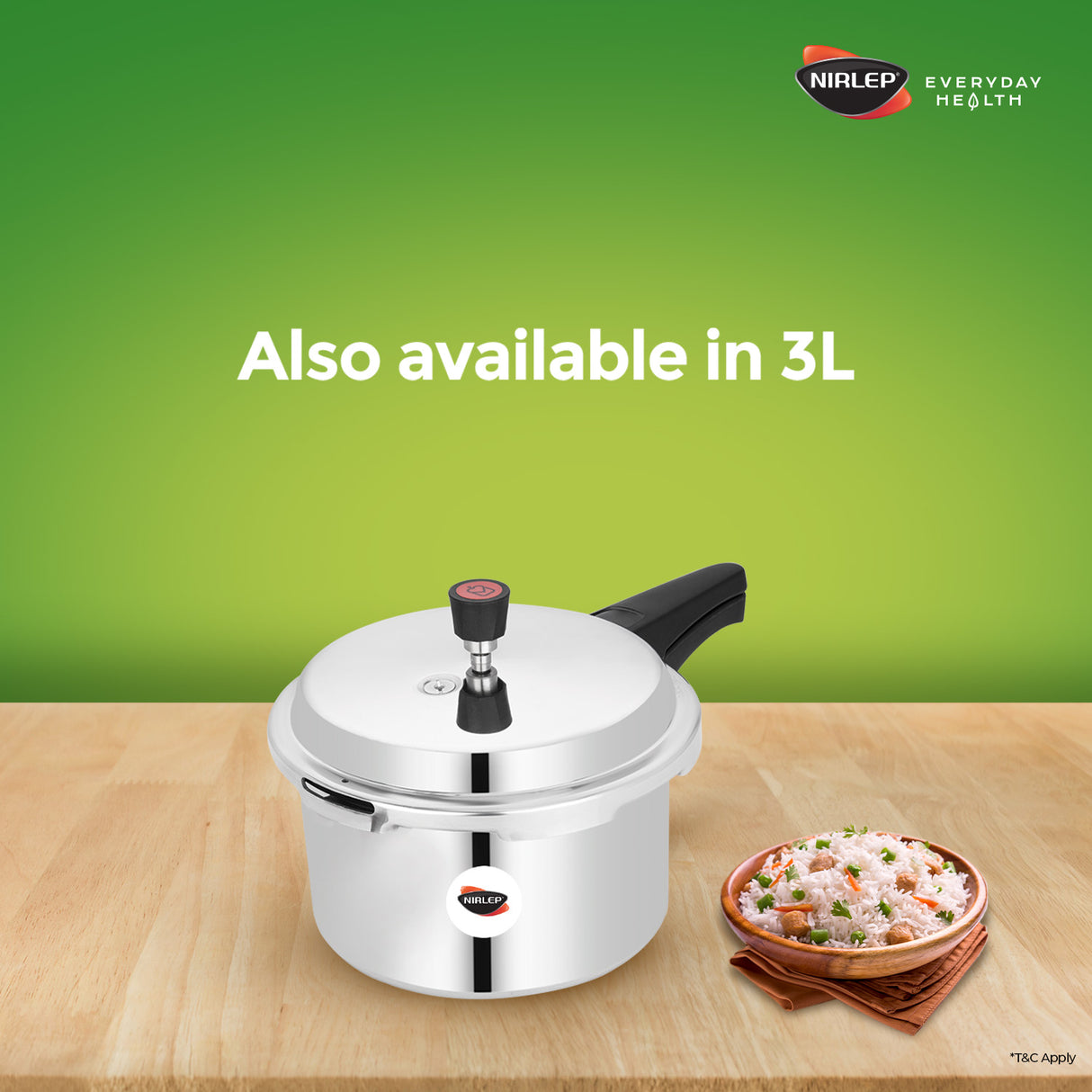 Nutrihealth Outer Lid Aluminium Pressure Cooker