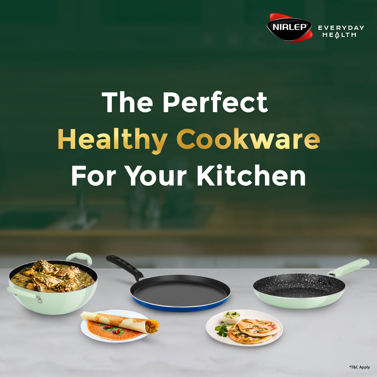 NutriHealth Non Stick Aluminium Flat Griddle with Extra thick base