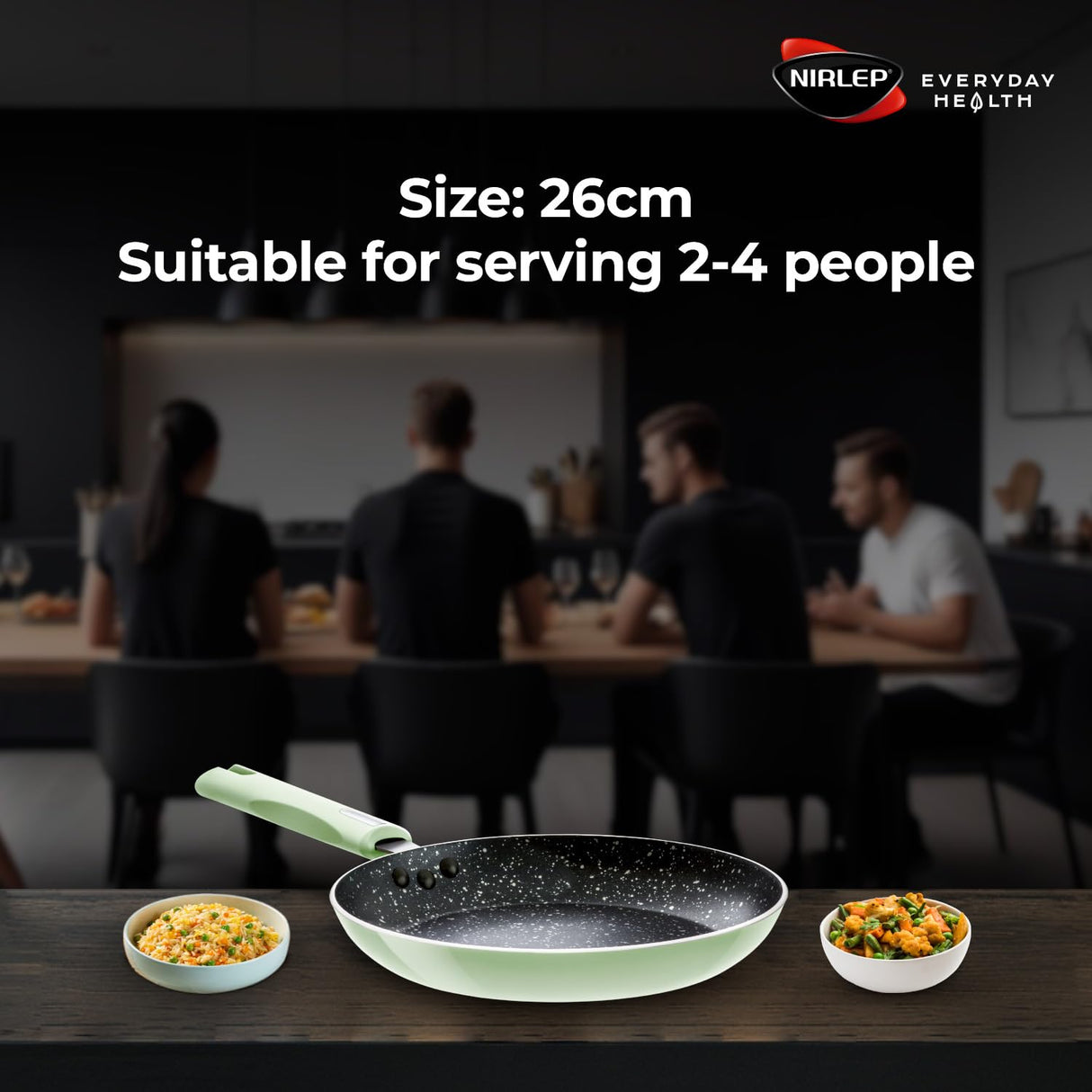 Nutrihealth Pro Non Stick Aluminium InductionTapered Fry Pan