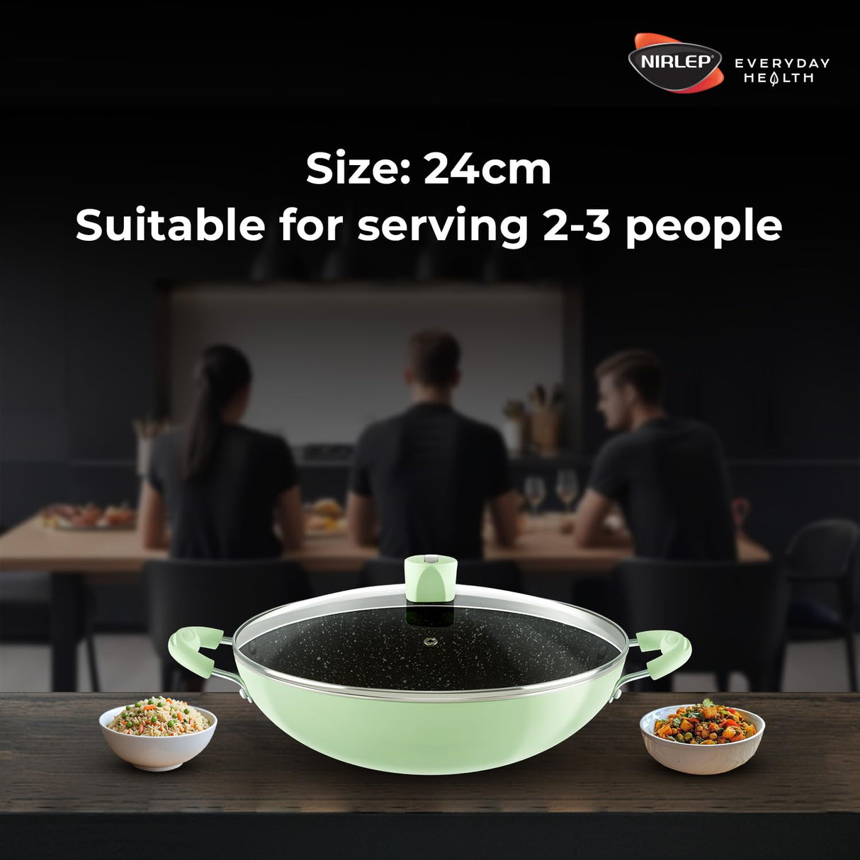 Nutrihealth Pro Non Stick Aluminium Kadhai