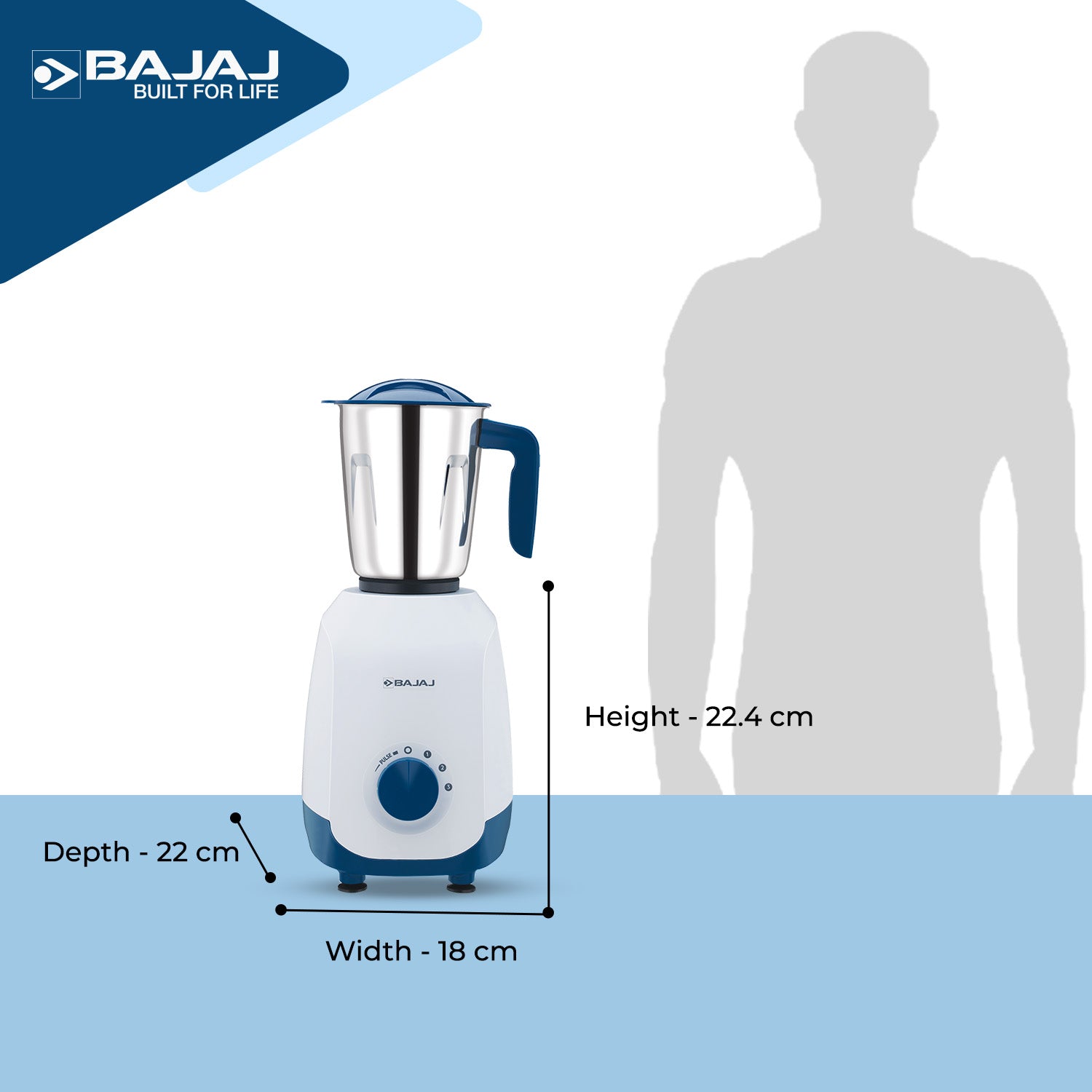 Bajaj Ninja Series Grace 500W Mixer Grinder
