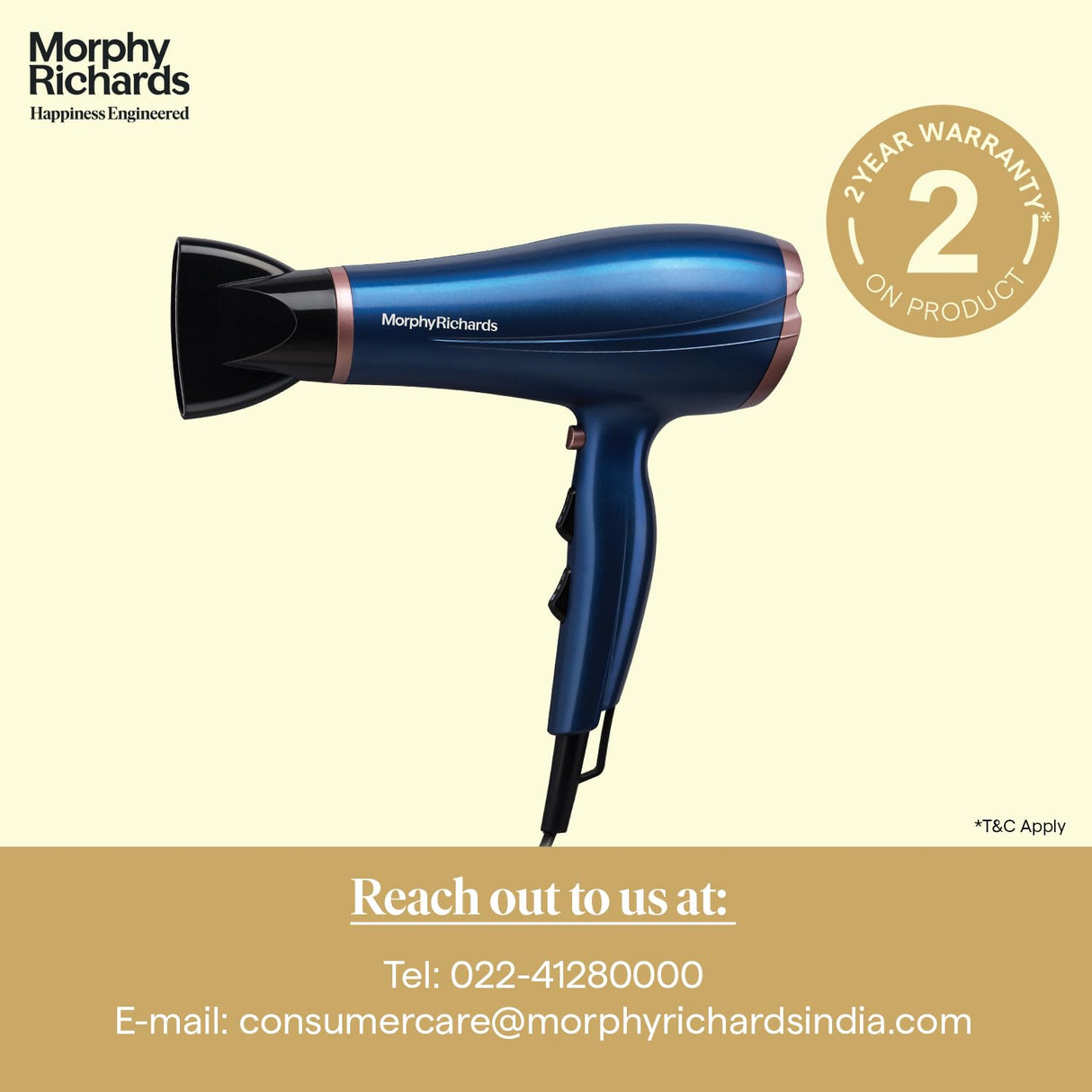 Morphy Richards Stylist Care HD192DC 1900W Hair Dryer