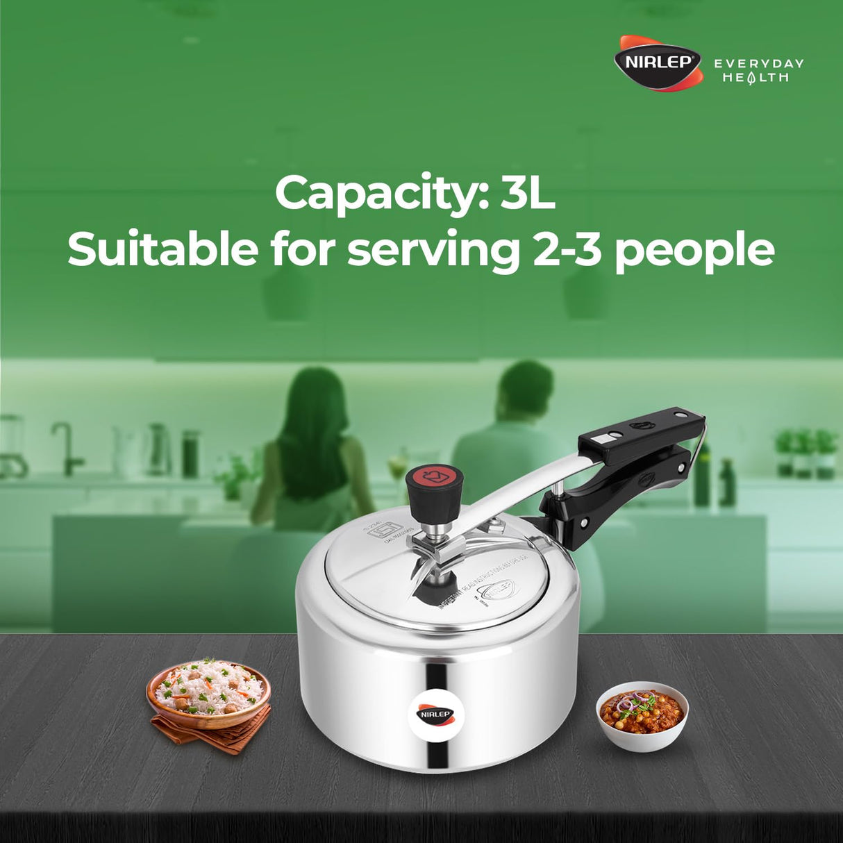 Nutrihealth Inner Lid Aluminium Pressure Cooker