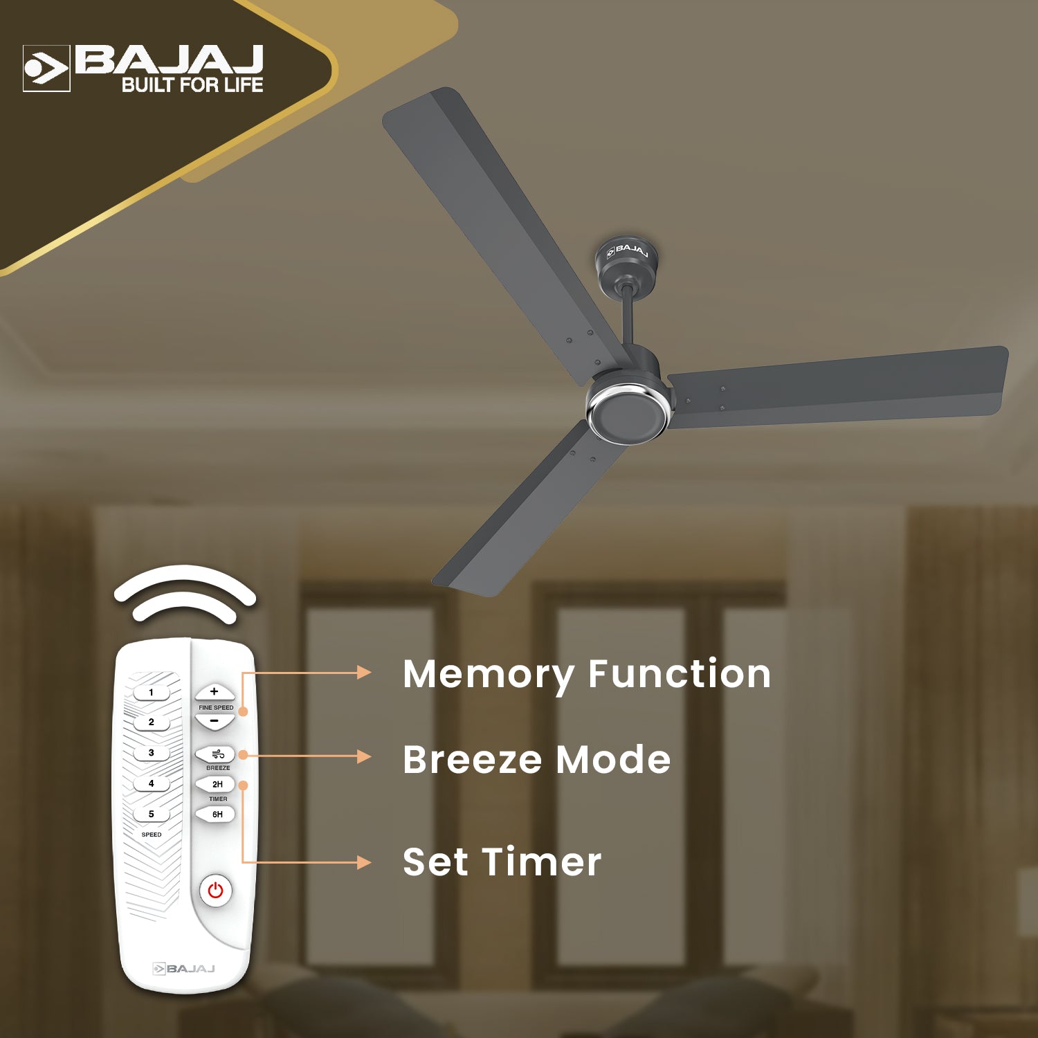 Classico Sleek Plus 1200mm Ceiling Fan