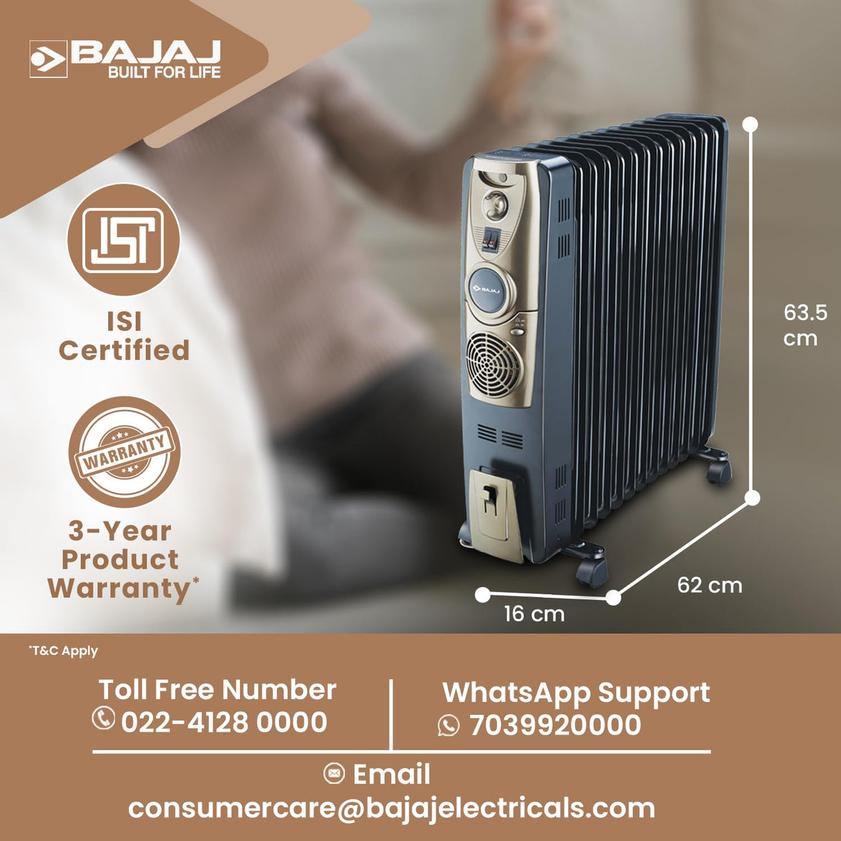 Bajaj Majesty RH Plus OFR Room Heater