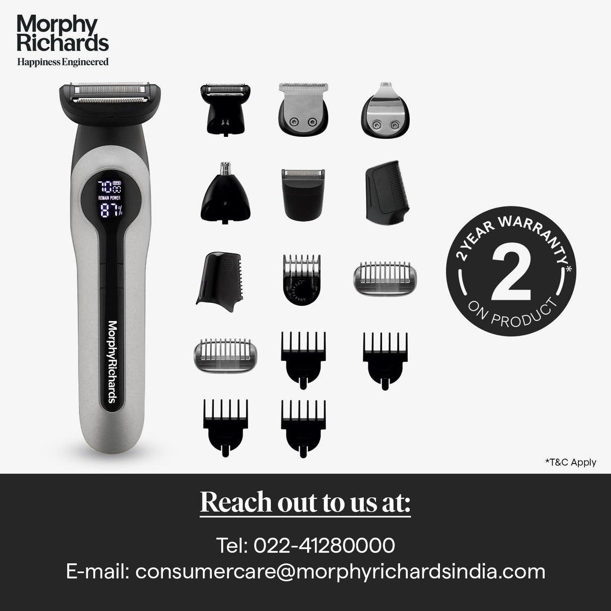 Morphy Richards Kingsman Pro 15-In-1 Digital Grooming Kit