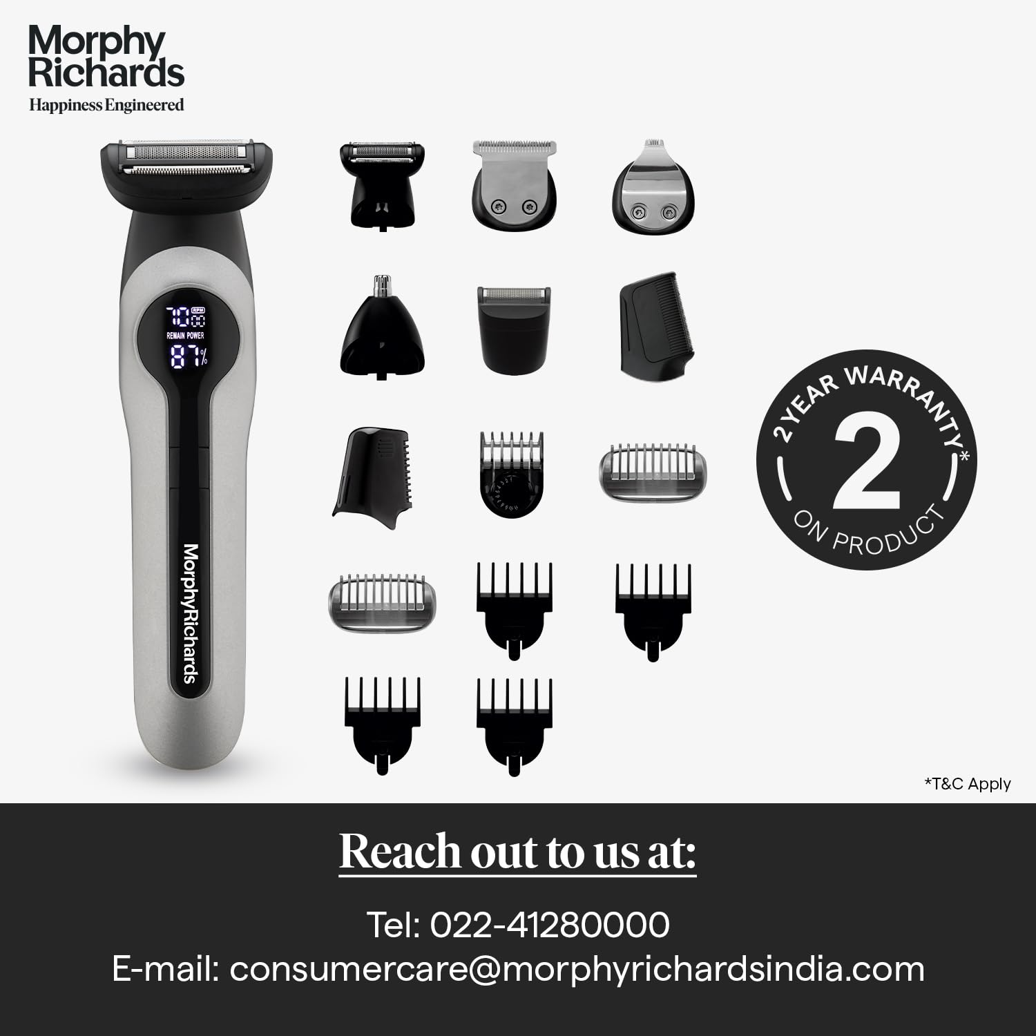 Morphy Richards Kingsman Pro 15-In-1 Digital Grooming Kit