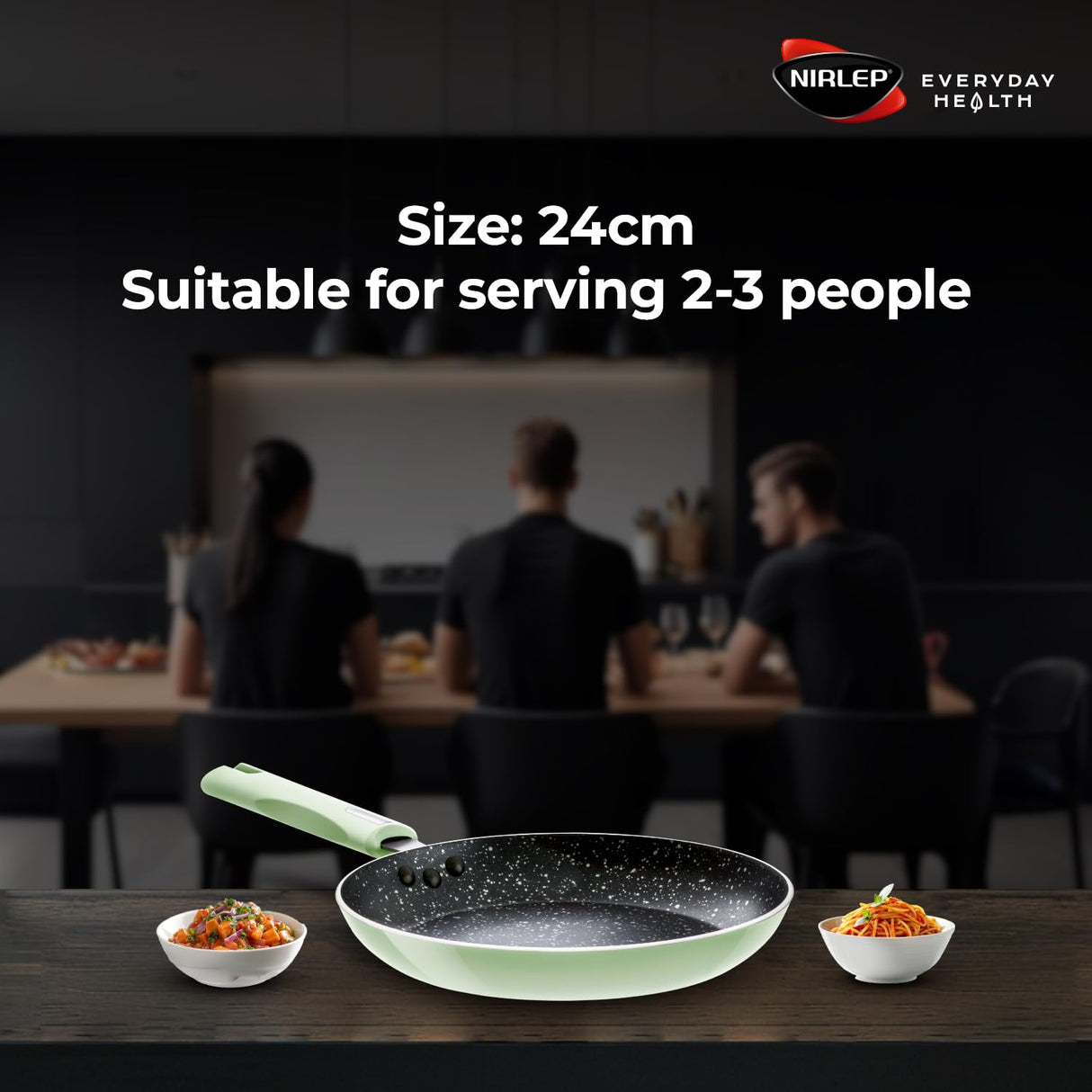 Nutrihealth Pro Non Stick Aluminium InductionTapered Fry Pan