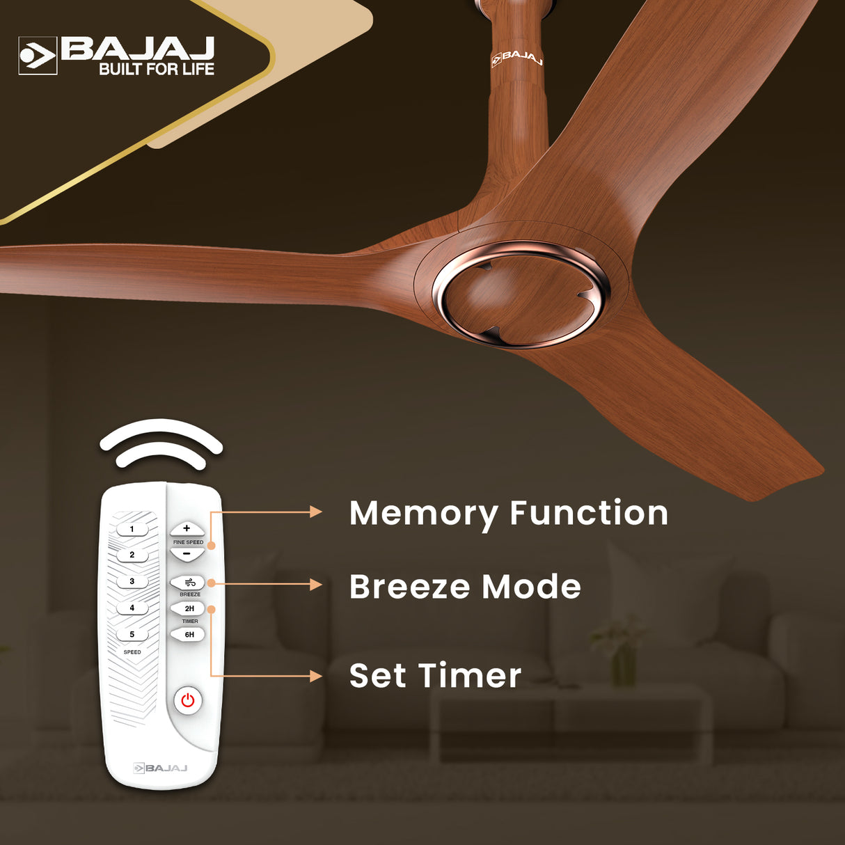 Arioso 12DC5R 1200mm Ceiling Fan