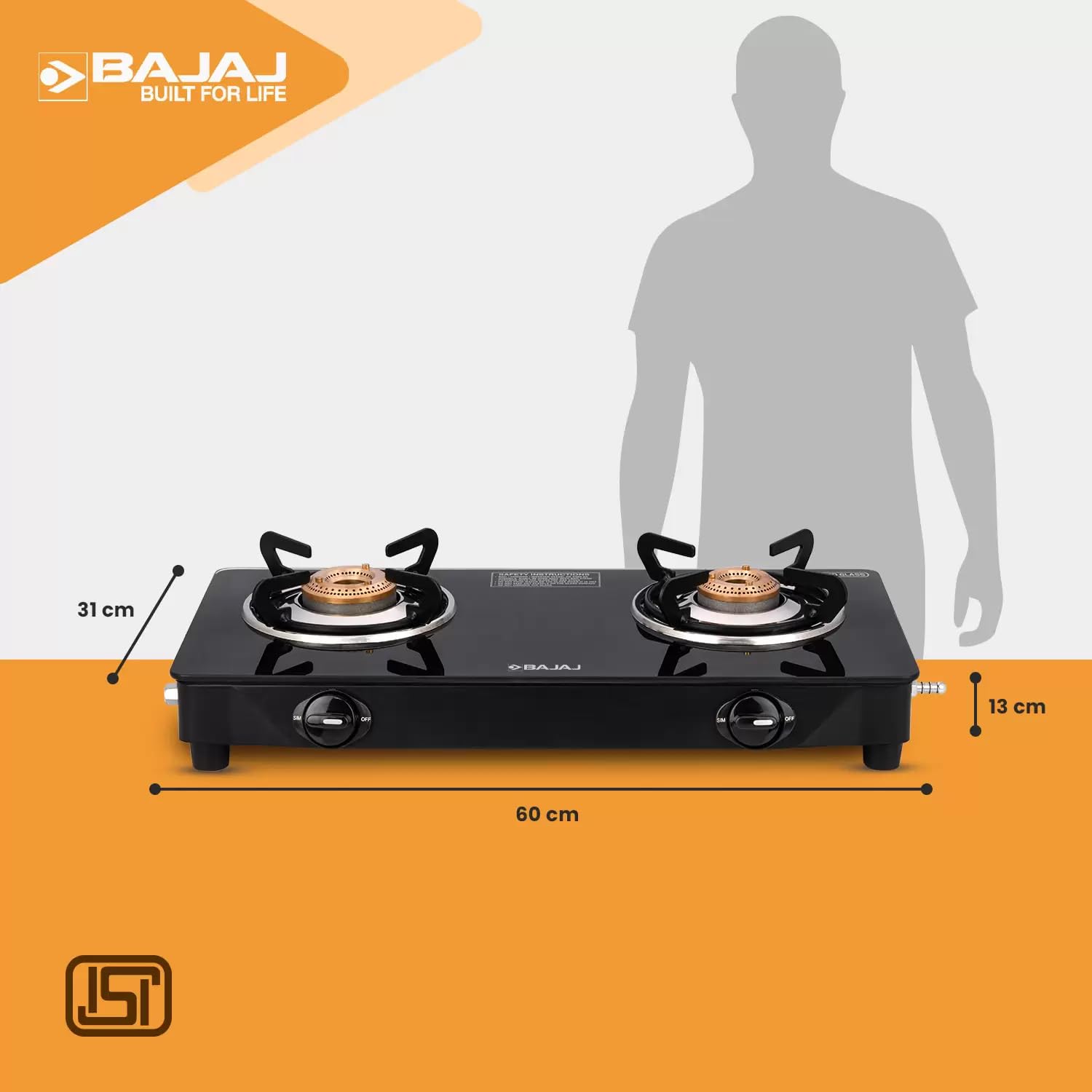 Bajaj UCX 2B Glass Gas Stove