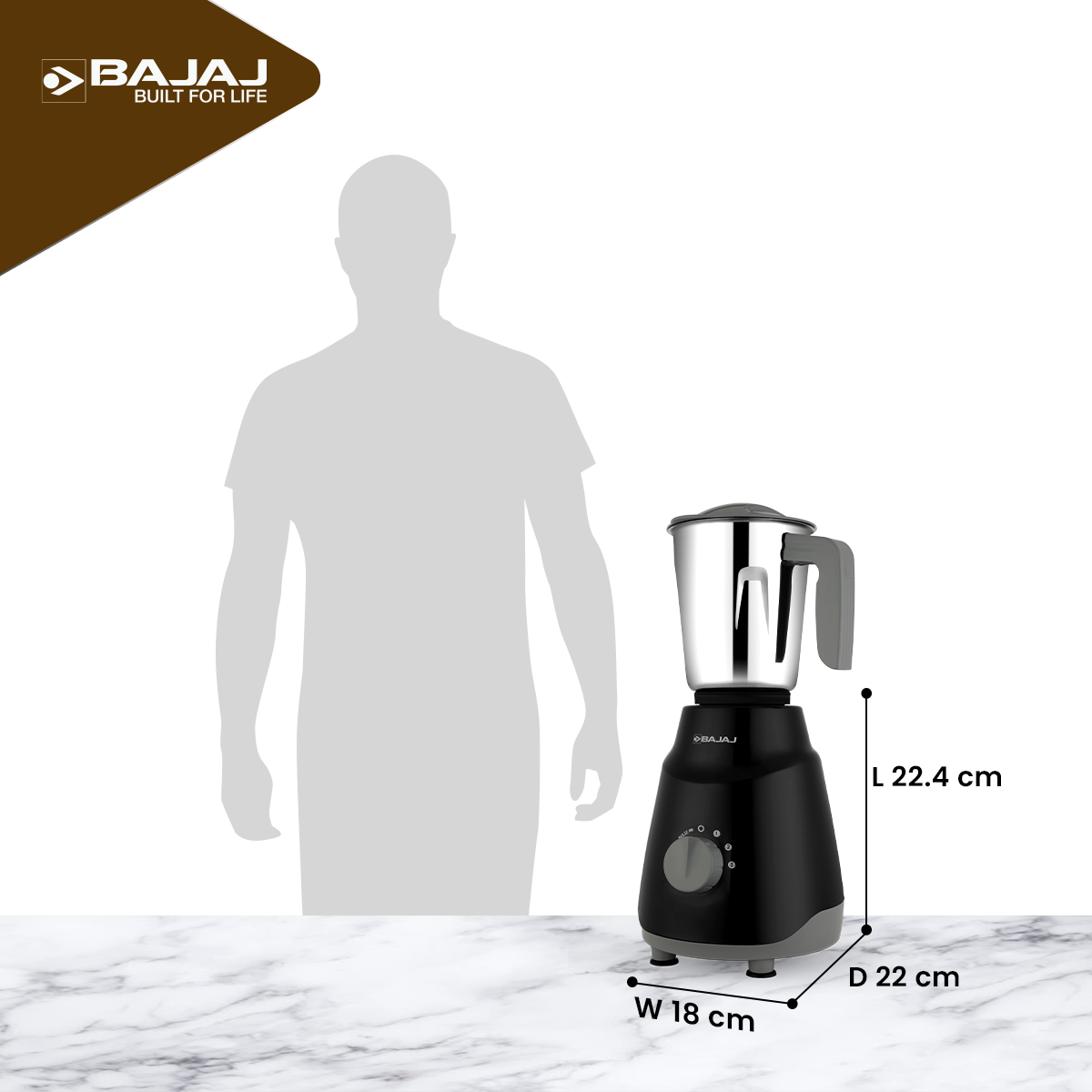 Bajaj Rex Ninja Series 4 Jar 500W Mixer Grinder
